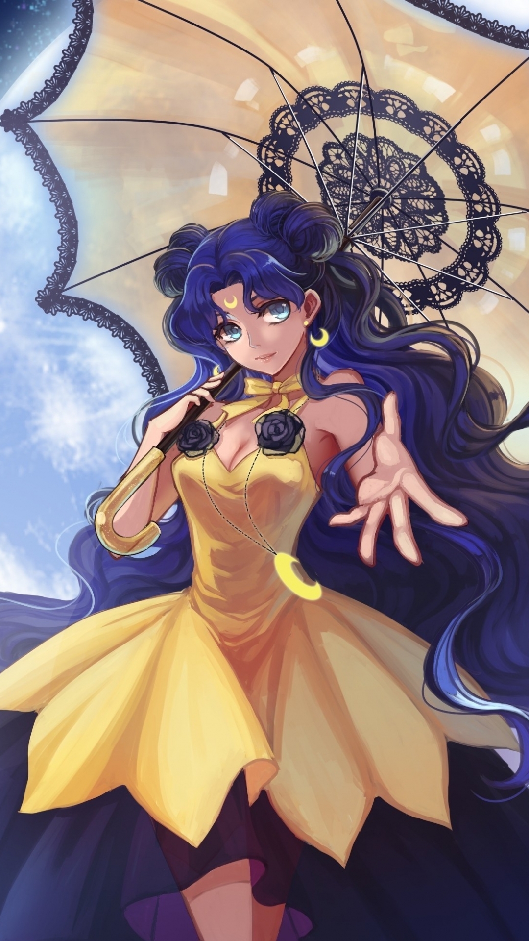 Handy-Wallpaper Mond, Regenschirm, Kleid, Animes, Sailor Moon Das Mädchen Mit Den Zauberkräften kostenlos herunterladen.