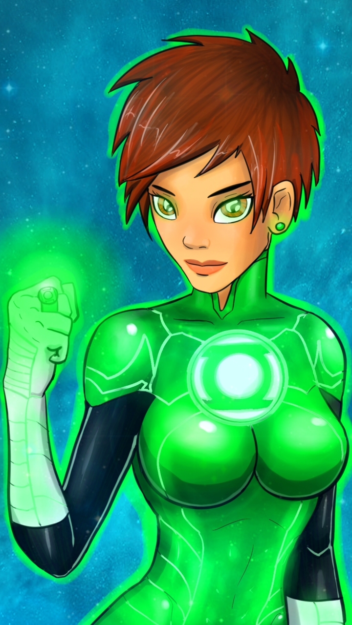 Handy-Wallpaper Green Lantern, Comics, Braune Haare, Kurzes Haar, Dc Comics, Grüne Laterne kostenlos herunterladen.
