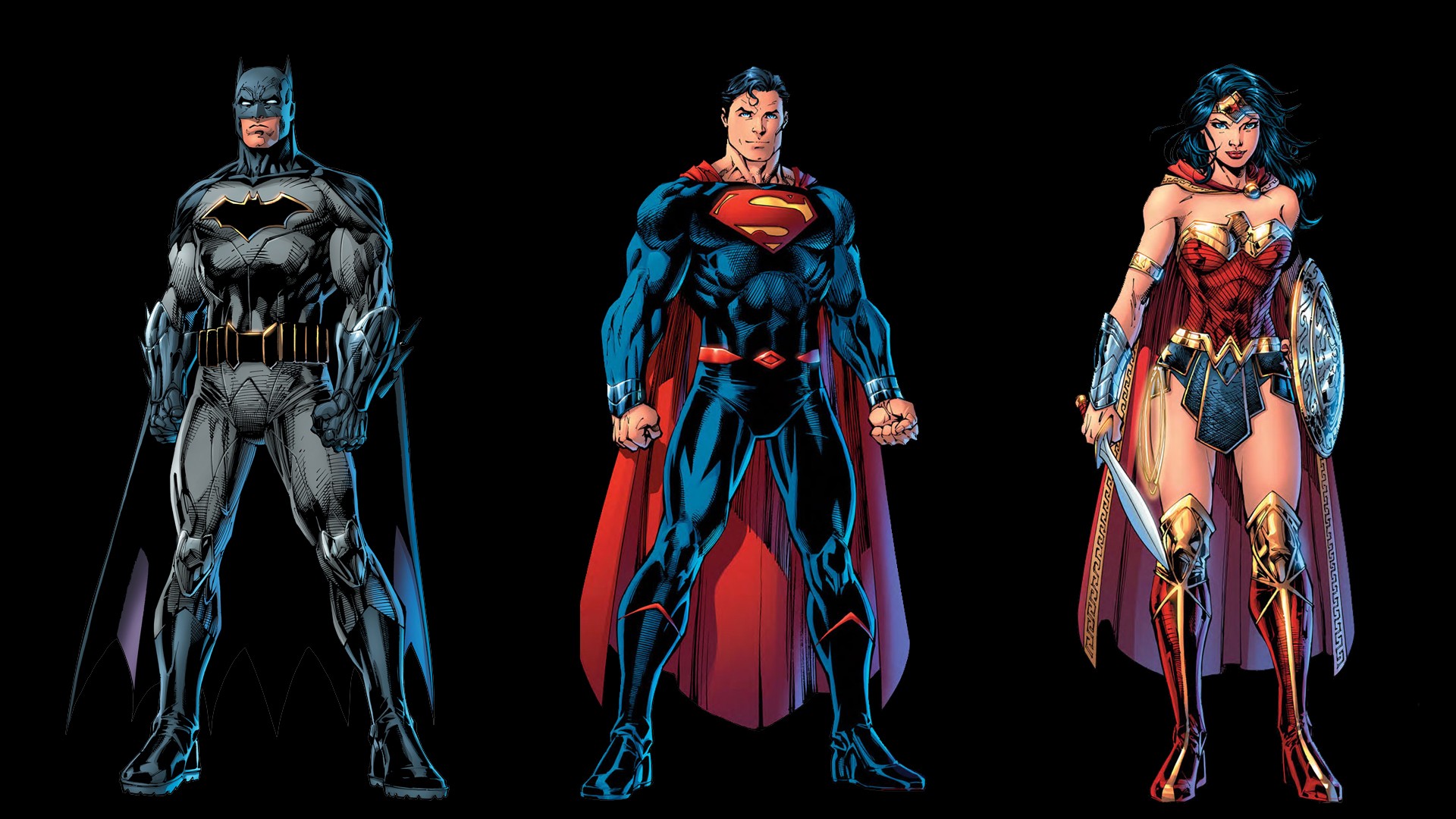 Téléchargez gratuitement l'image Superman, Bande Dessinées, Bandes Dessinées Dc, Diane Prince, Homme Chauve Souris, Wonder Woman sur le bureau de votre PC