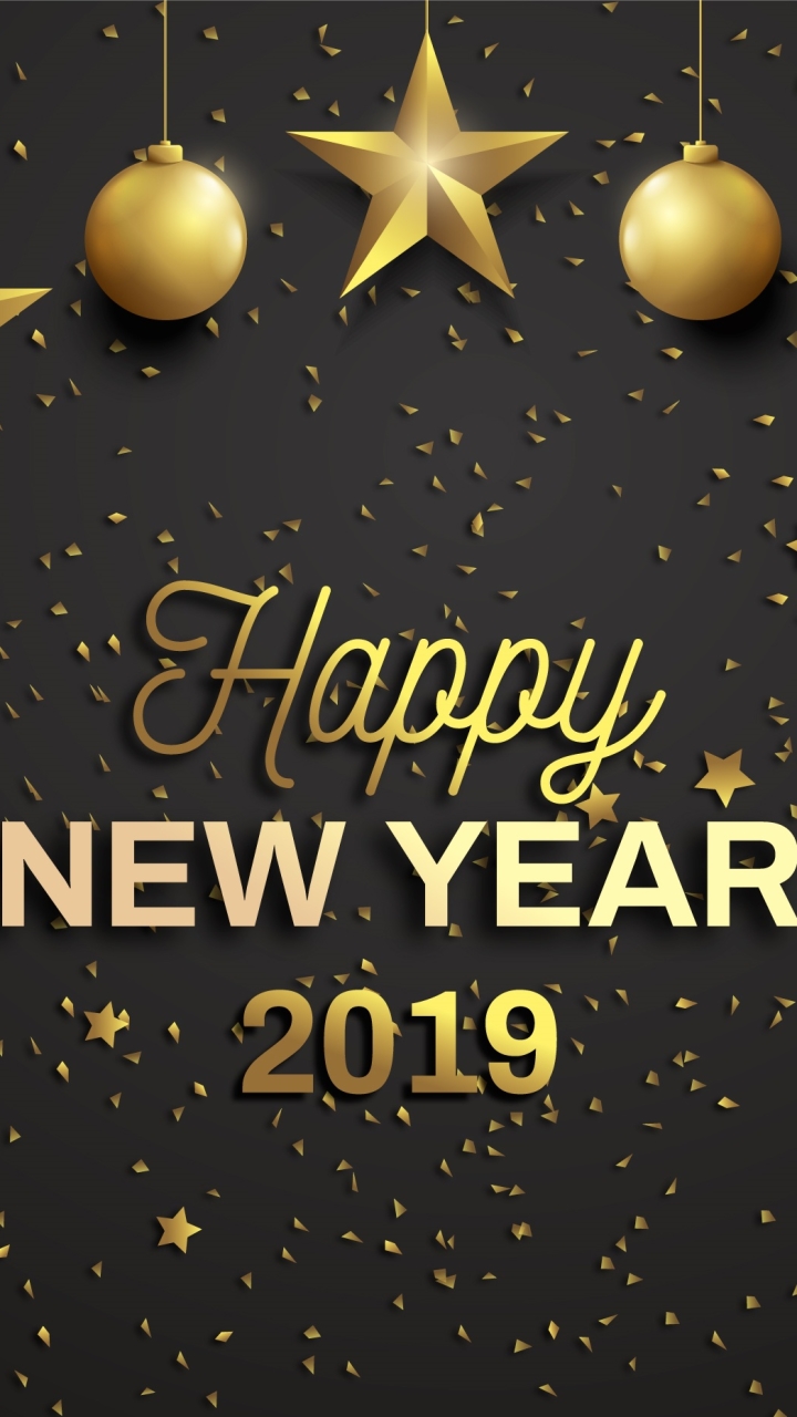Handy-Wallpaper Feiertage, Frohes Neues Jahr, Neujahr 2019 kostenlos herunterladen.