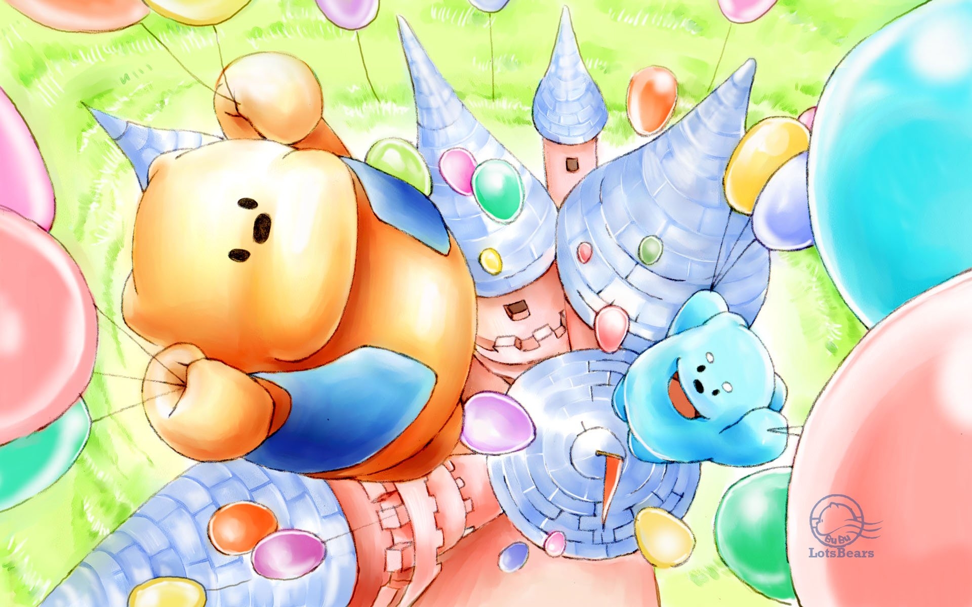Free download wallpaper Cartoon, Teddy Bear, Holiday, Balloon, Cute, Birthday on your PC desktop