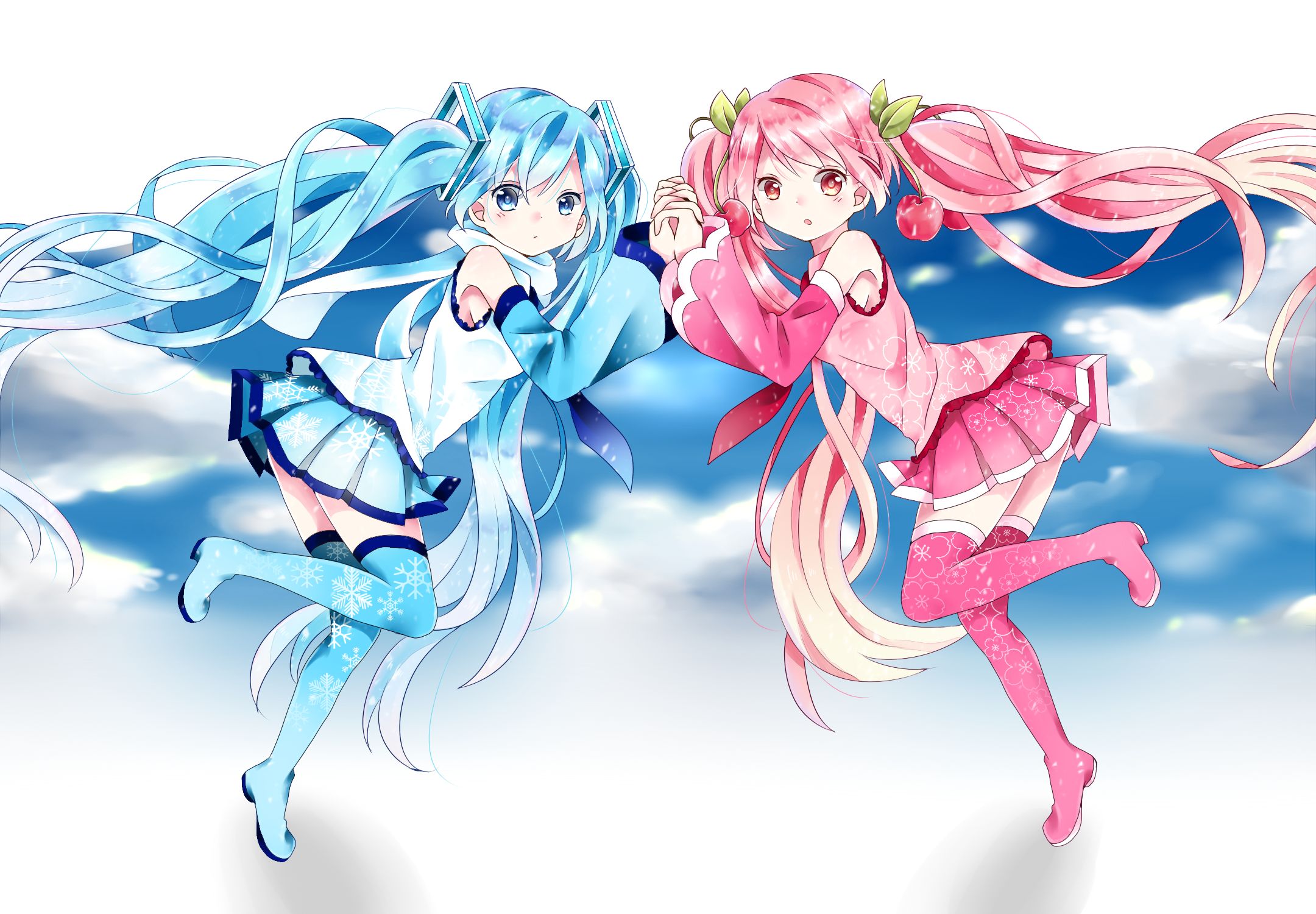 Baixe gratuitamente a imagem Anime, Vocaloid, Hatsune Miku, Sakura Miku na área de trabalho do seu PC