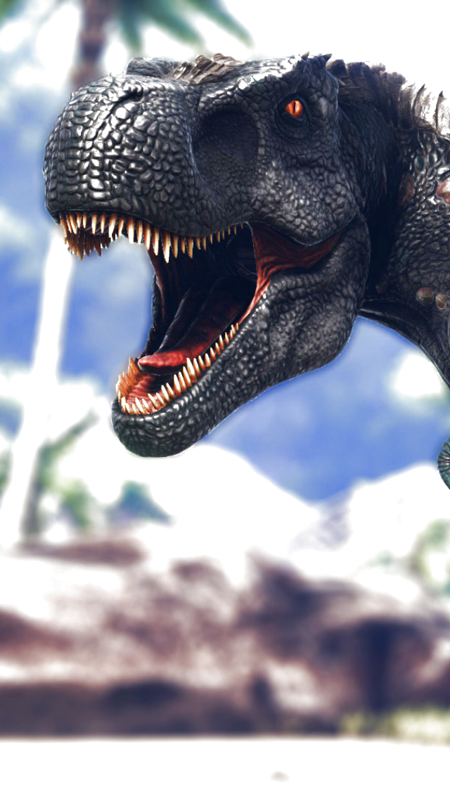 Скачати мобільні шпалери Динозавр, Тиранозавр Рекс, Відеогра, Ark: Survival Evolved безкоштовно.