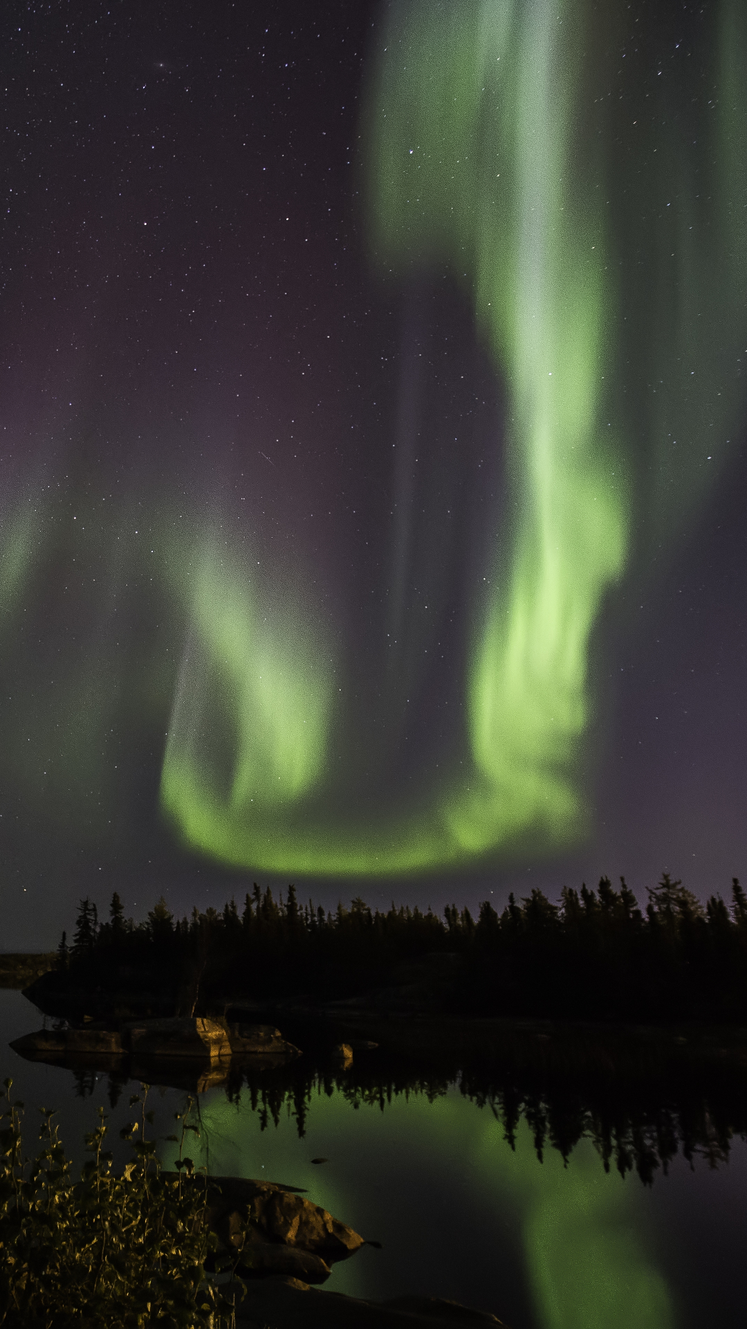 Descarga gratuita de fondo de pantalla para móvil de Naturaleza, Estrellas, Noche, Lago, Reflexión, Luz, Cielo Estrellado, Aurora Boreal, Tierra/naturaleza, Reflejo.