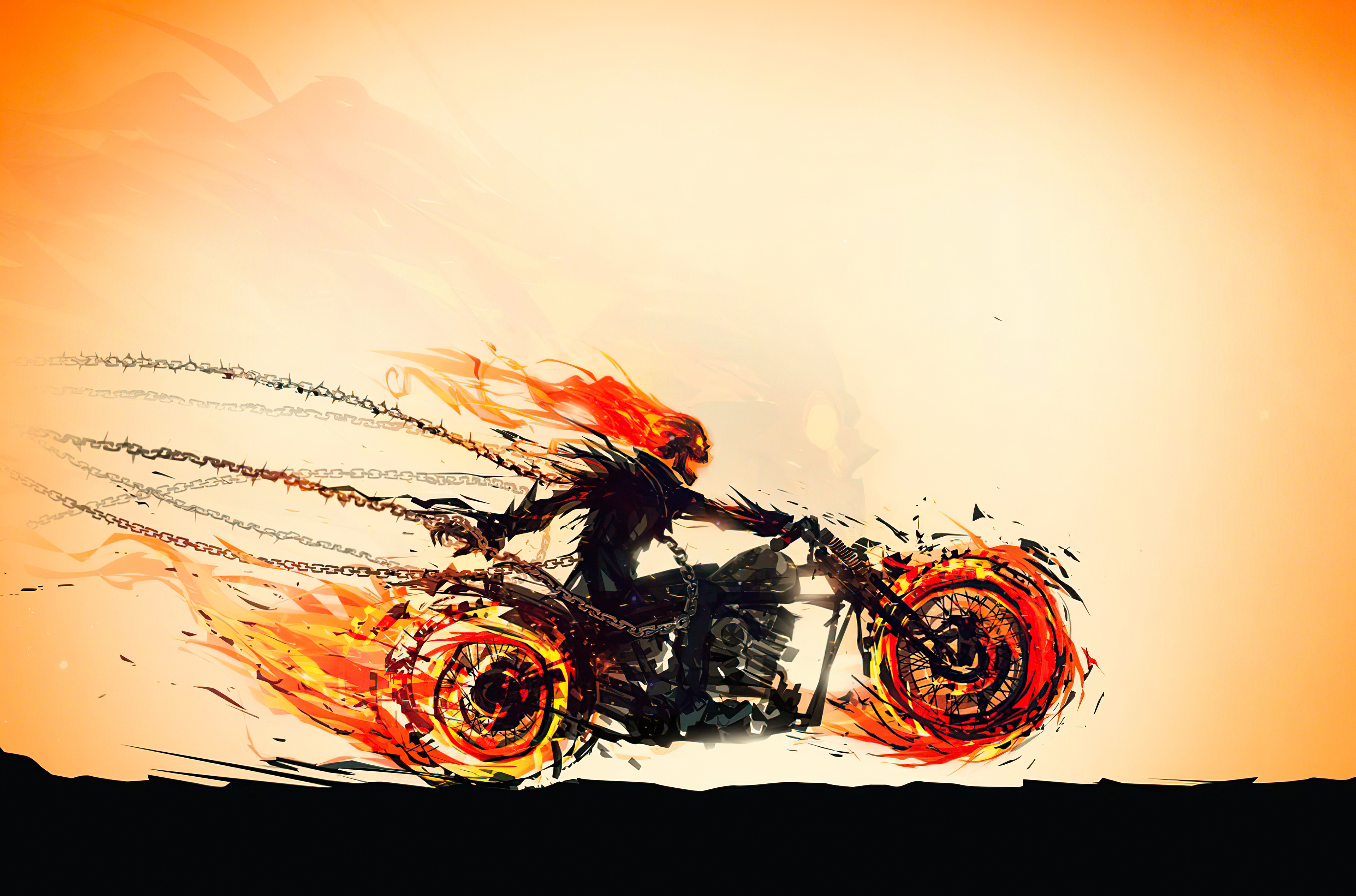 Téléchargez des papiers peints mobile Ghost Rider, Bande Dessinées, Motocycle gratuitement.