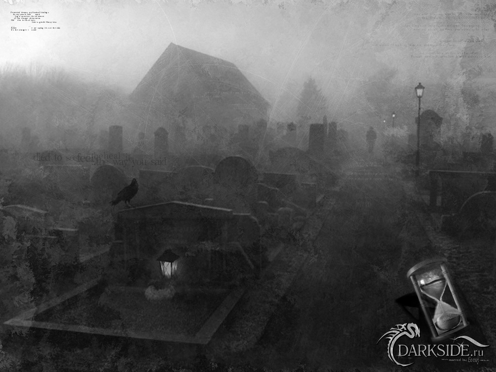 1512684 descargar imagen oscuro, espeluznante, cementerio, cuervo, niebla, funeral, tumba: fondos de pantalla y protectores de pantalla gratis
