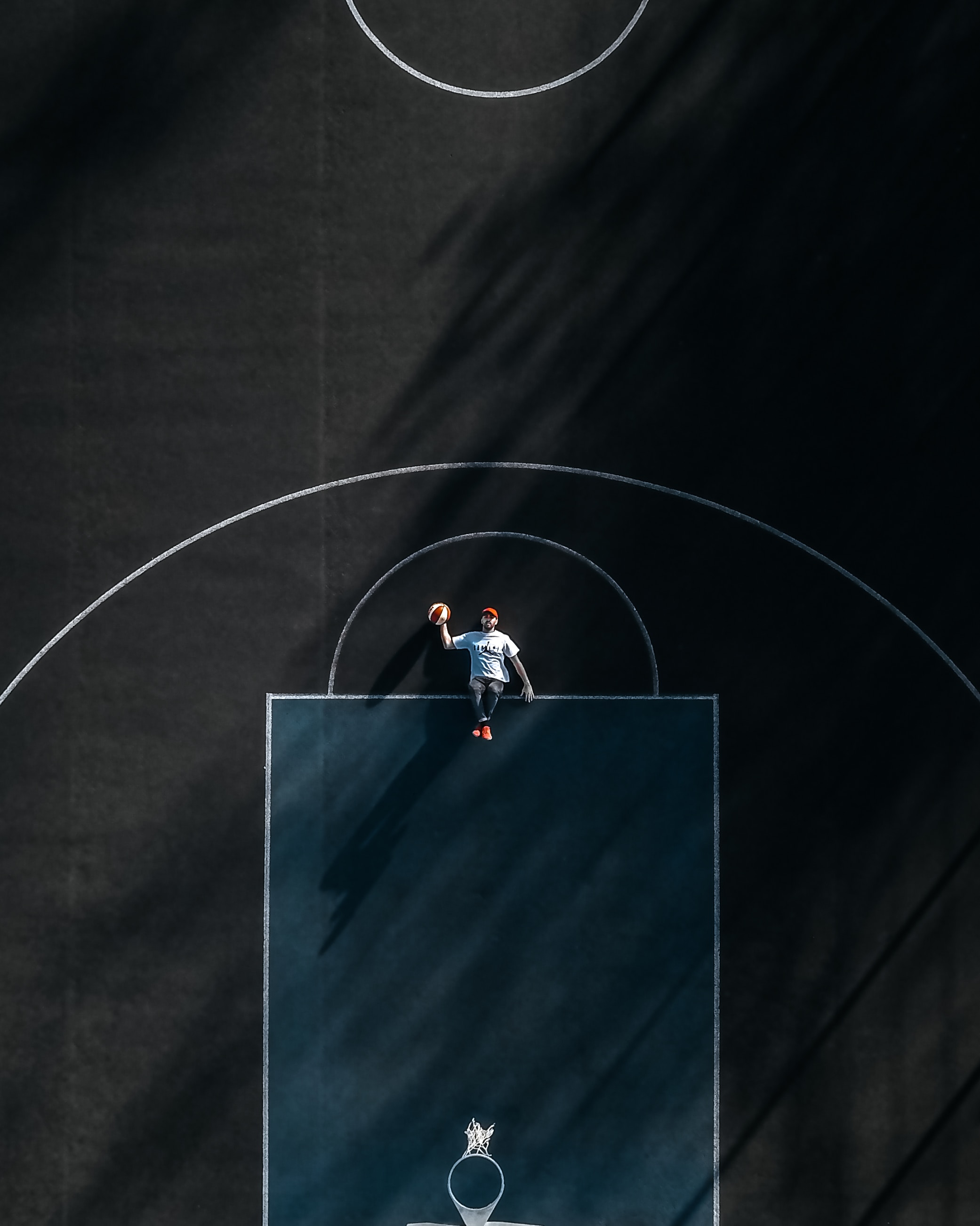 sports, basketball, view from above, markup, human, person, basketball playground, basketball court
