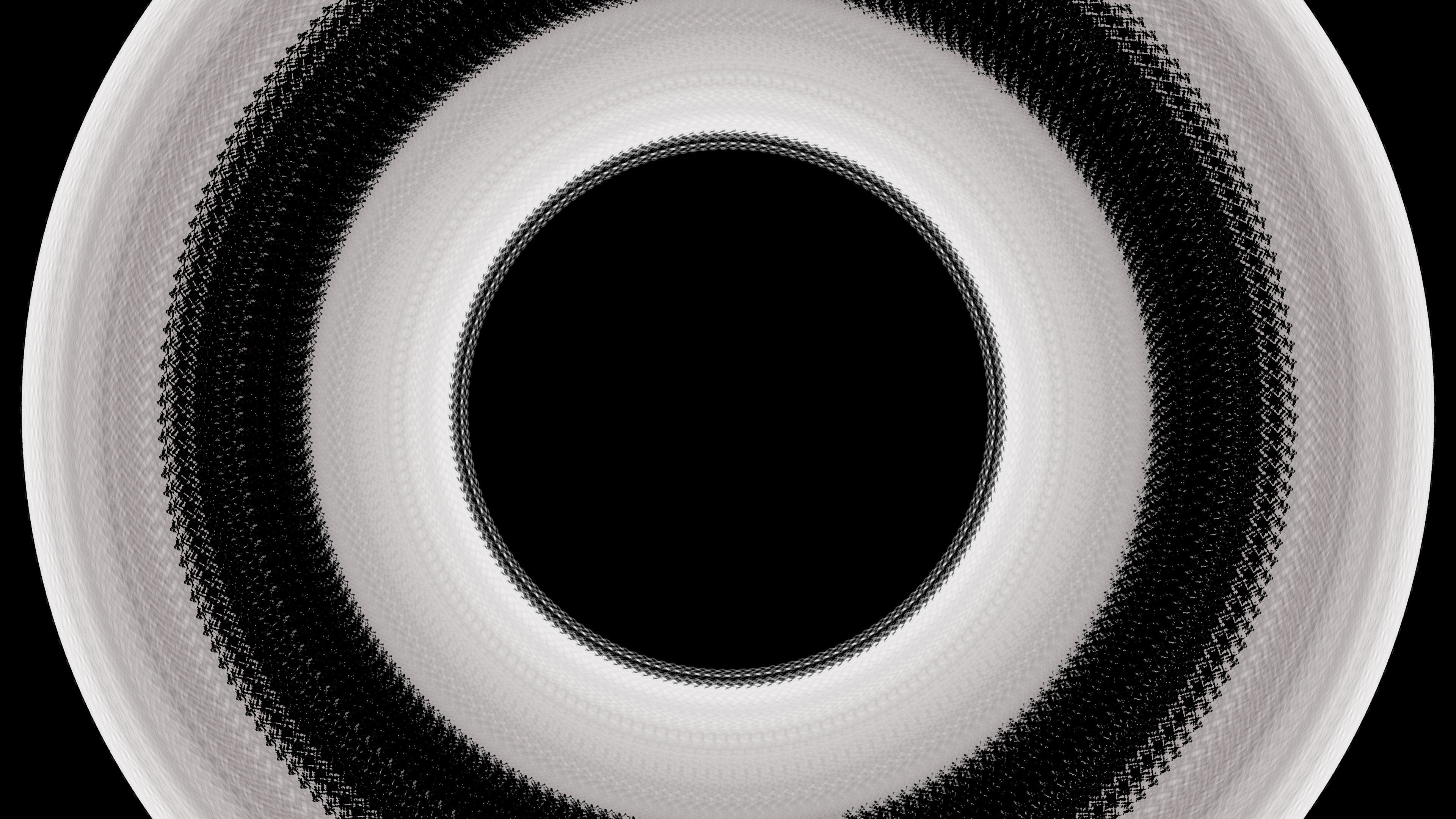 Download mobile wallpaper Abstract, Monochrome, Circle, Black & White for free.