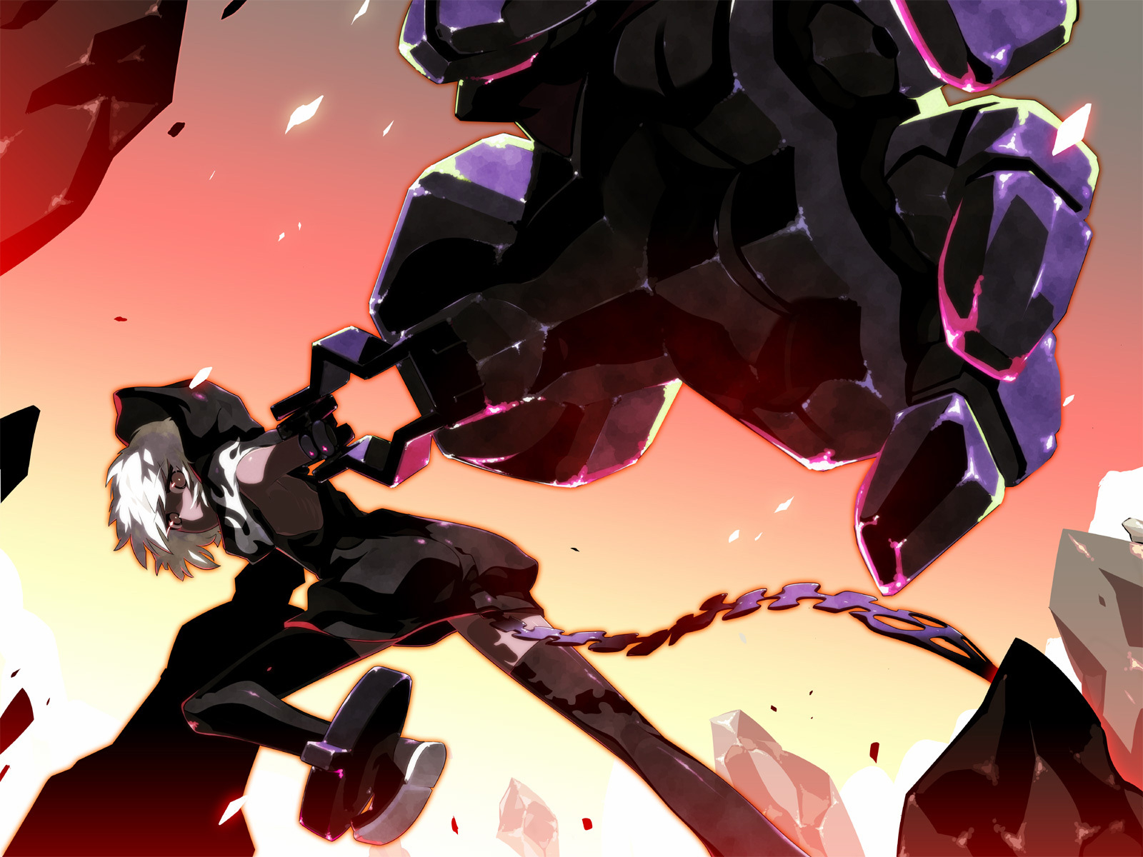 Download mobile wallpaper Anime, Black Rock Shooter, Strength (Black Rock Shooter) for free.