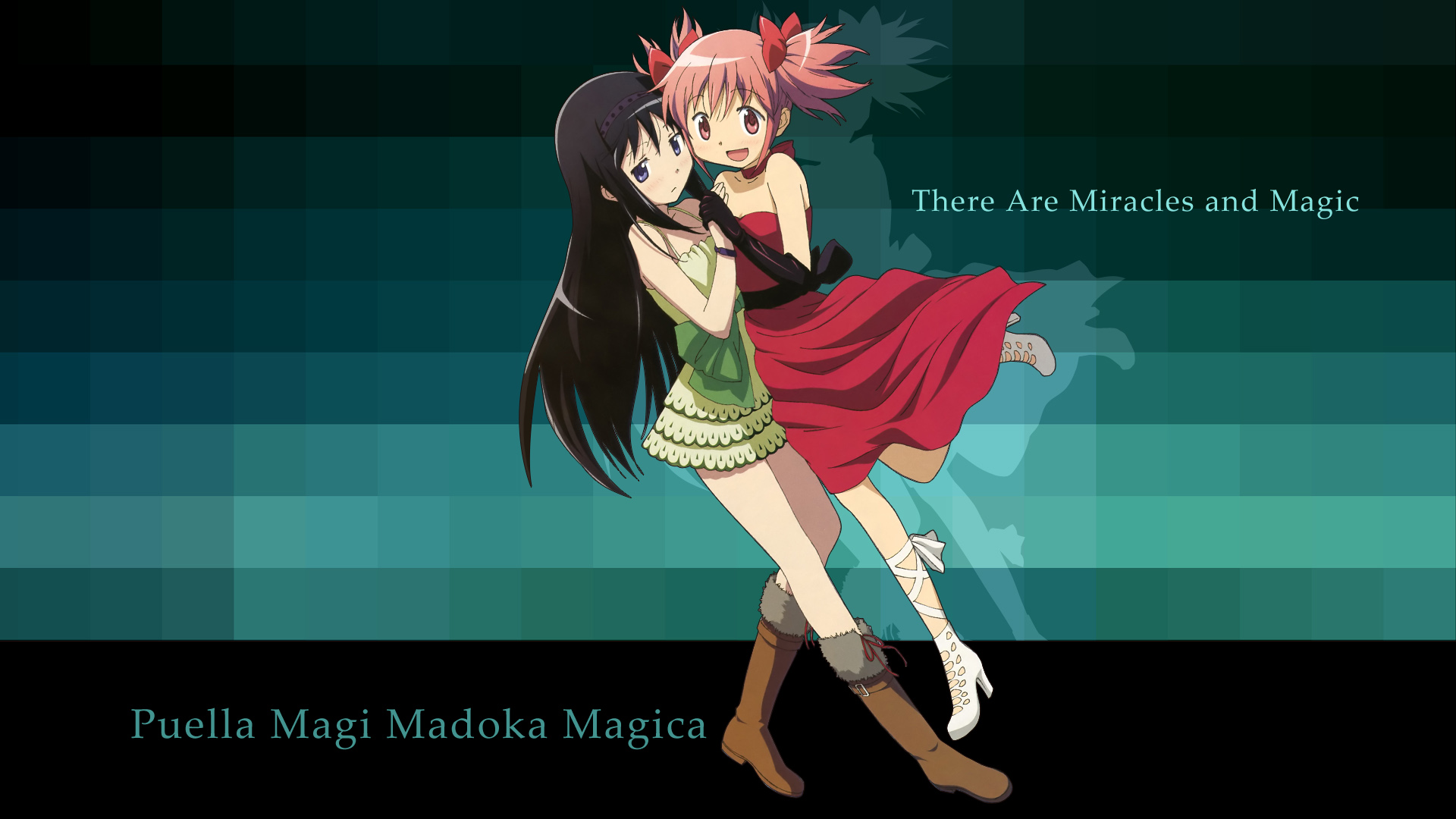 Laden Sie das Madoka Kaname, Madoka Magica, Homur Akemi, Animes-Bild kostenlos auf Ihren PC-Desktop herunter