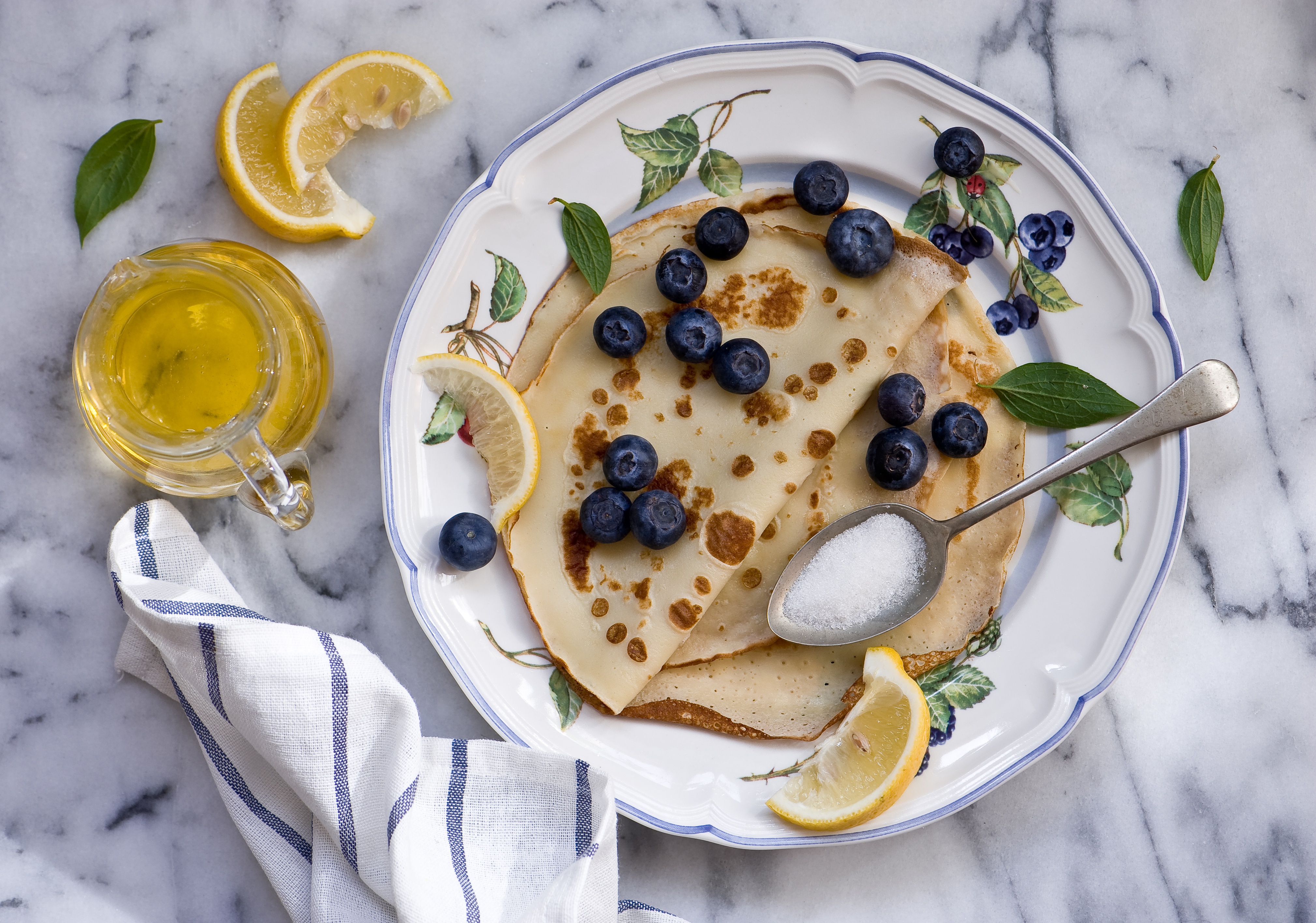 Free download wallpaper Food, Blueberry, Still Life, Crêpe on your PC desktop