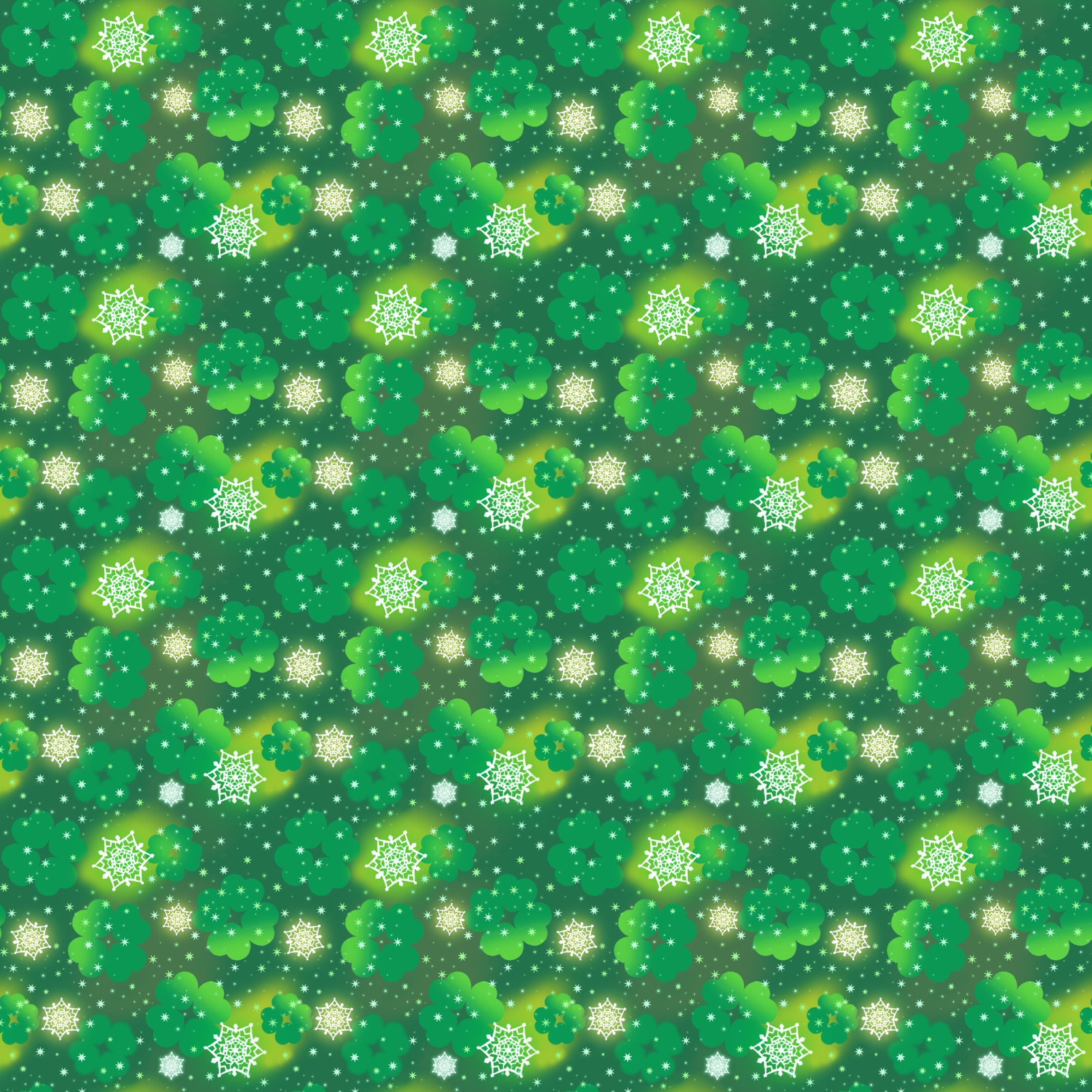 Mobile wallpaper patterns, green, textures, snowflakes, texture, clover