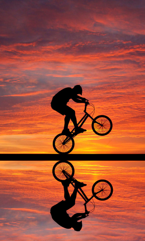 1247535 скачать обои спорт, фотографии, люди, велосипед, отражение, закат, закат солнца, вмх, облака, облако, небо - заставки и картинки бесплатно