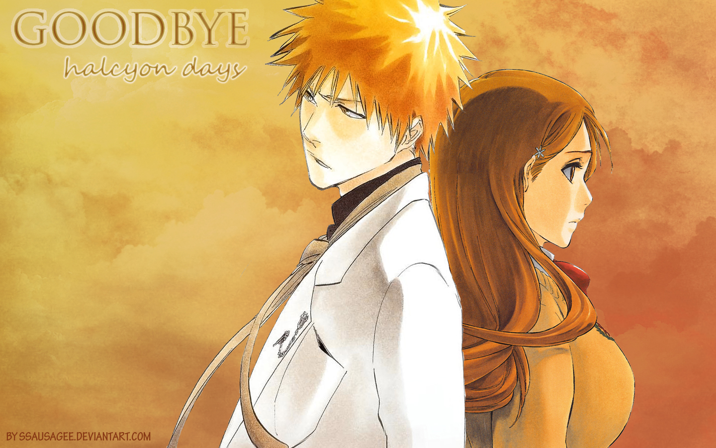 Baixar papel de parede para celular de Orihime Inoue, Alvejante, Ichigo Kurosaki, Anime gratuito.