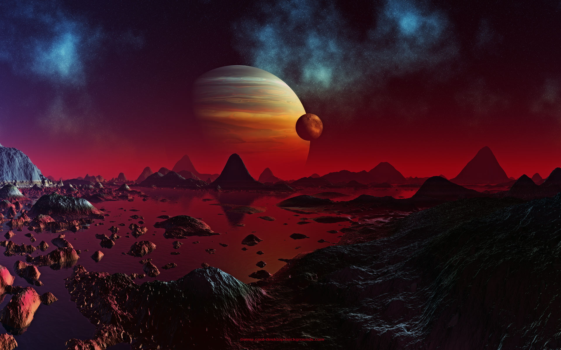 Handy-Wallpaper Science Fiction, Landschaft kostenlos herunterladen.