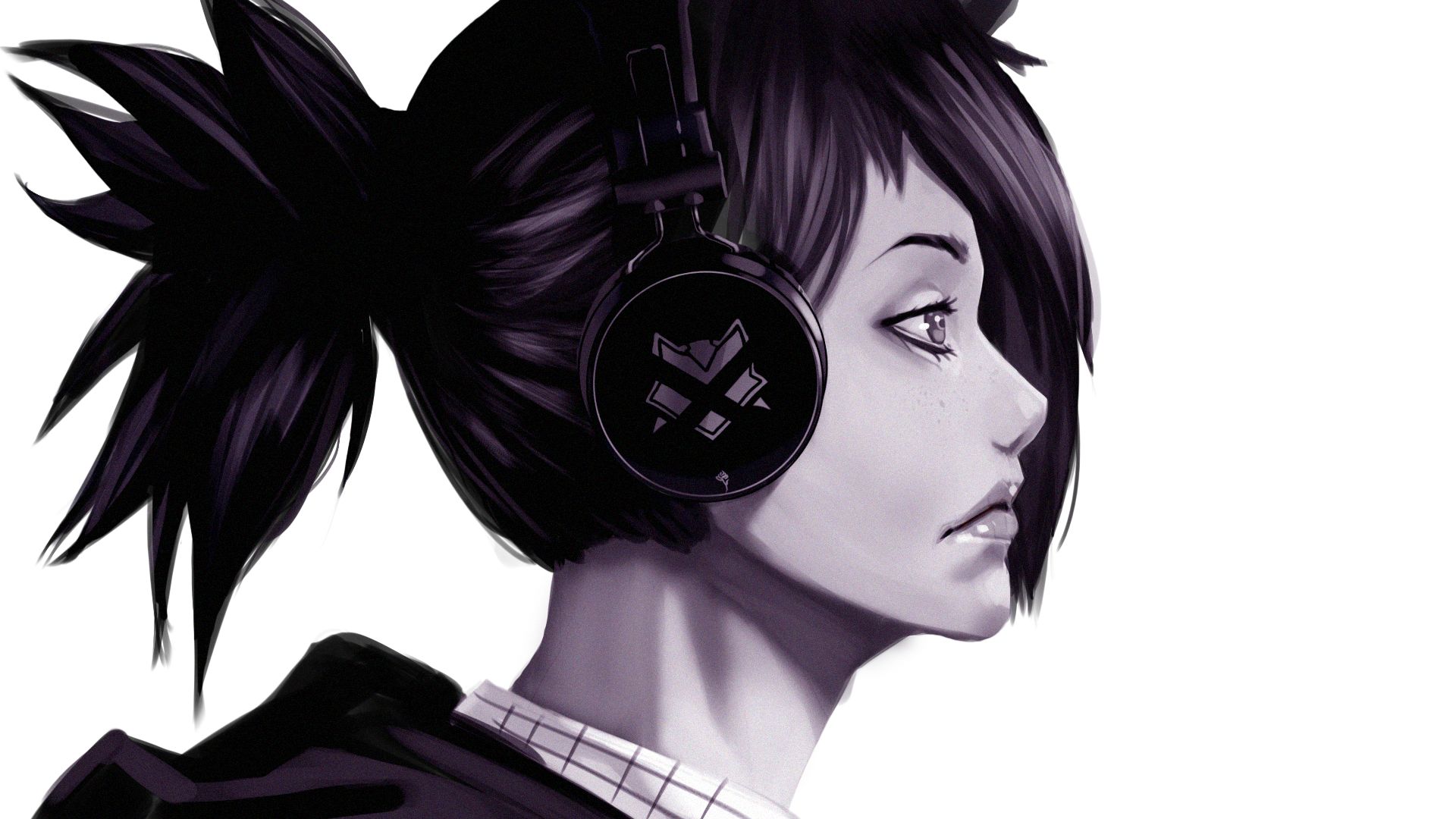 Download mobile wallpaper Anime, Headphones for free.