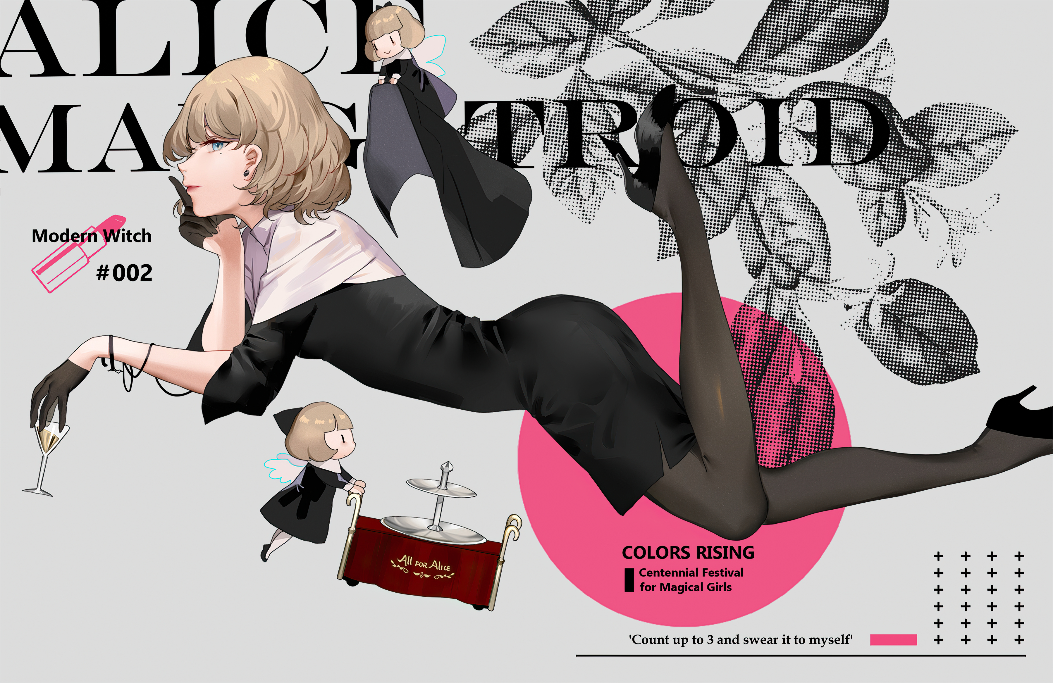 Free download wallpaper Anime, Blonde, Glove, Dress, Touhou, Thigh Highs, Black Dress, High Heels, Alice Margatroid on your PC desktop