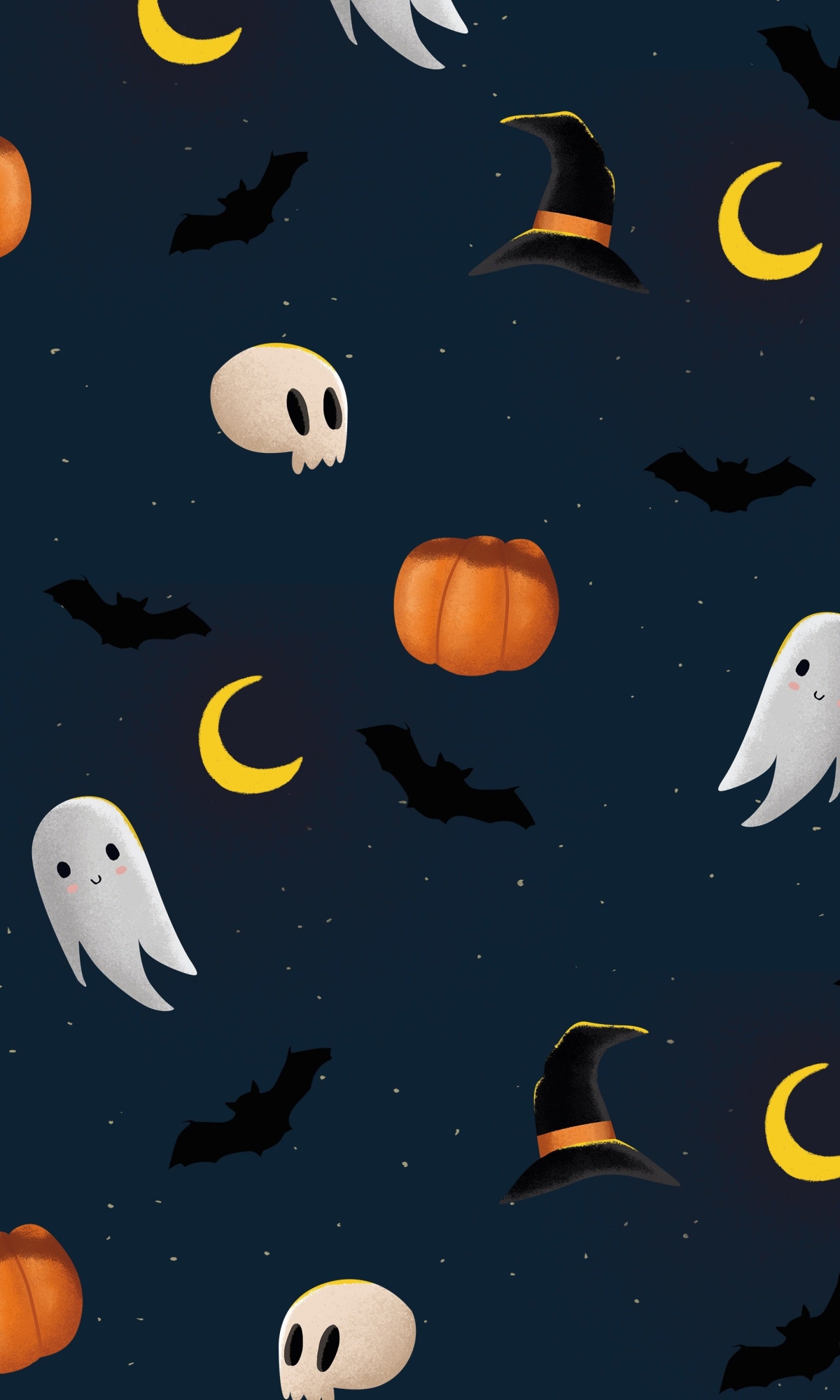 Download mobile wallpaper Halloween, Holiday, Ghost, Witch Hat for free.