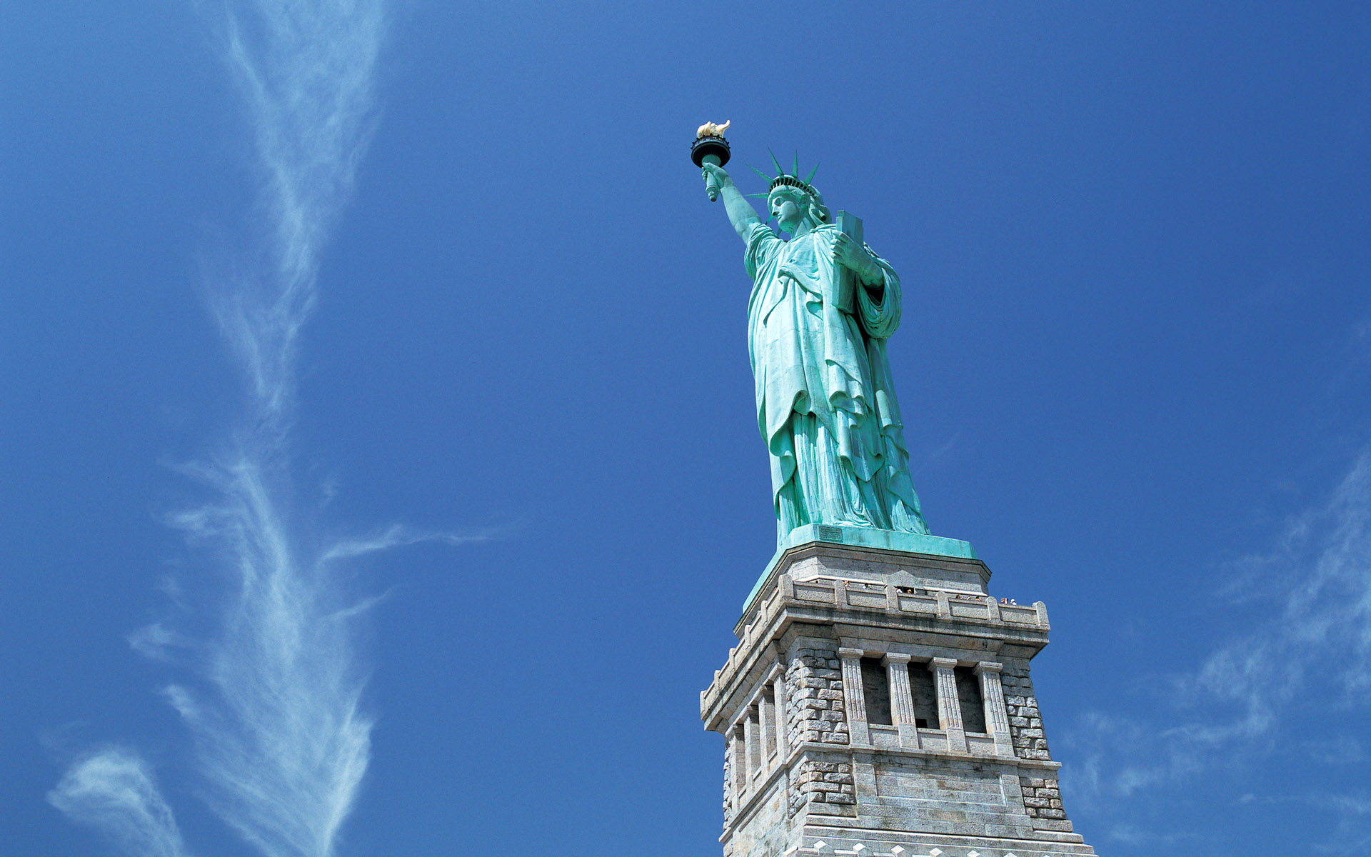 576038壁紙のダウンロードマンメイド, 自由の女神, 記念碑, ニューヨーク, 銅像, アメリカ合衆国-スクリーンセーバーと写真を無料で
