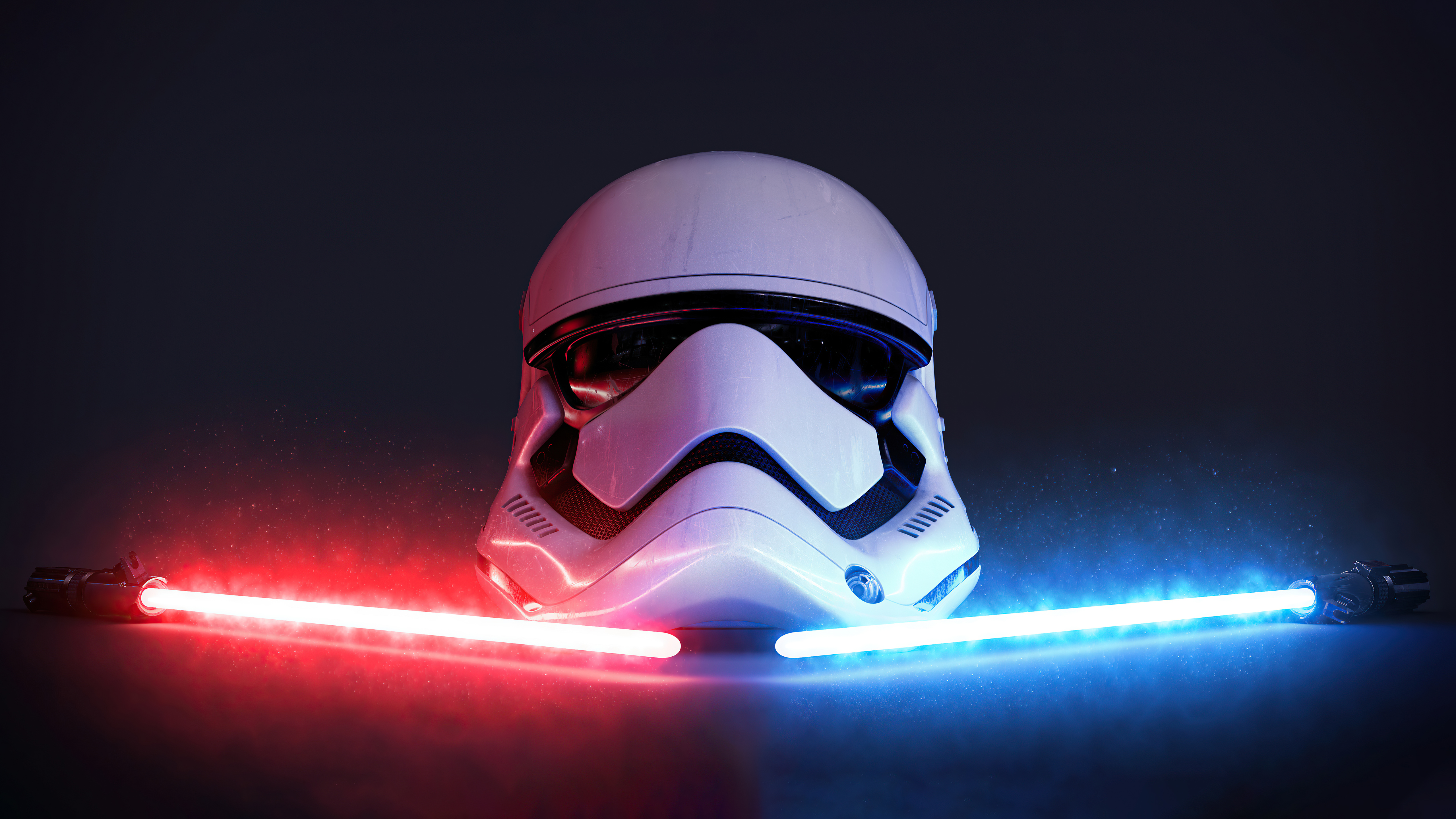 Free download wallpaper Star Wars, Helmet, Sci Fi, Lightsaber, Stormtrooper on your PC desktop