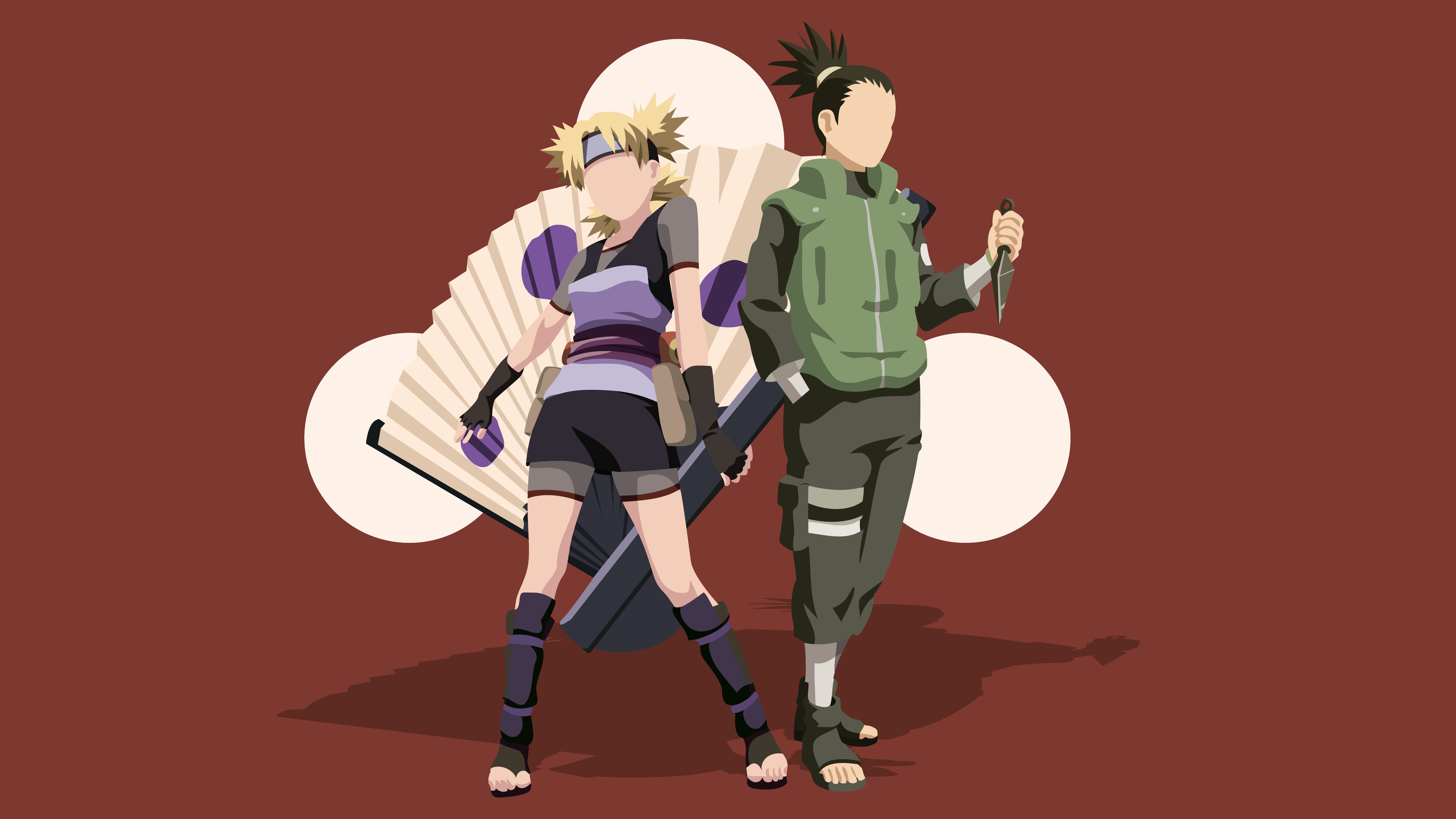 Laden Sie das Naruto, Minimalistisch, Animes, Temari (Naruto), Shikamaru Nara-Bild kostenlos auf Ihren PC-Desktop herunter