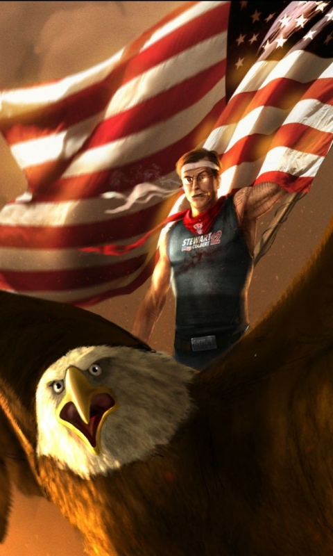 misc, political, drawing, stephen colbert, american flag, eagle, bald eagle, flag