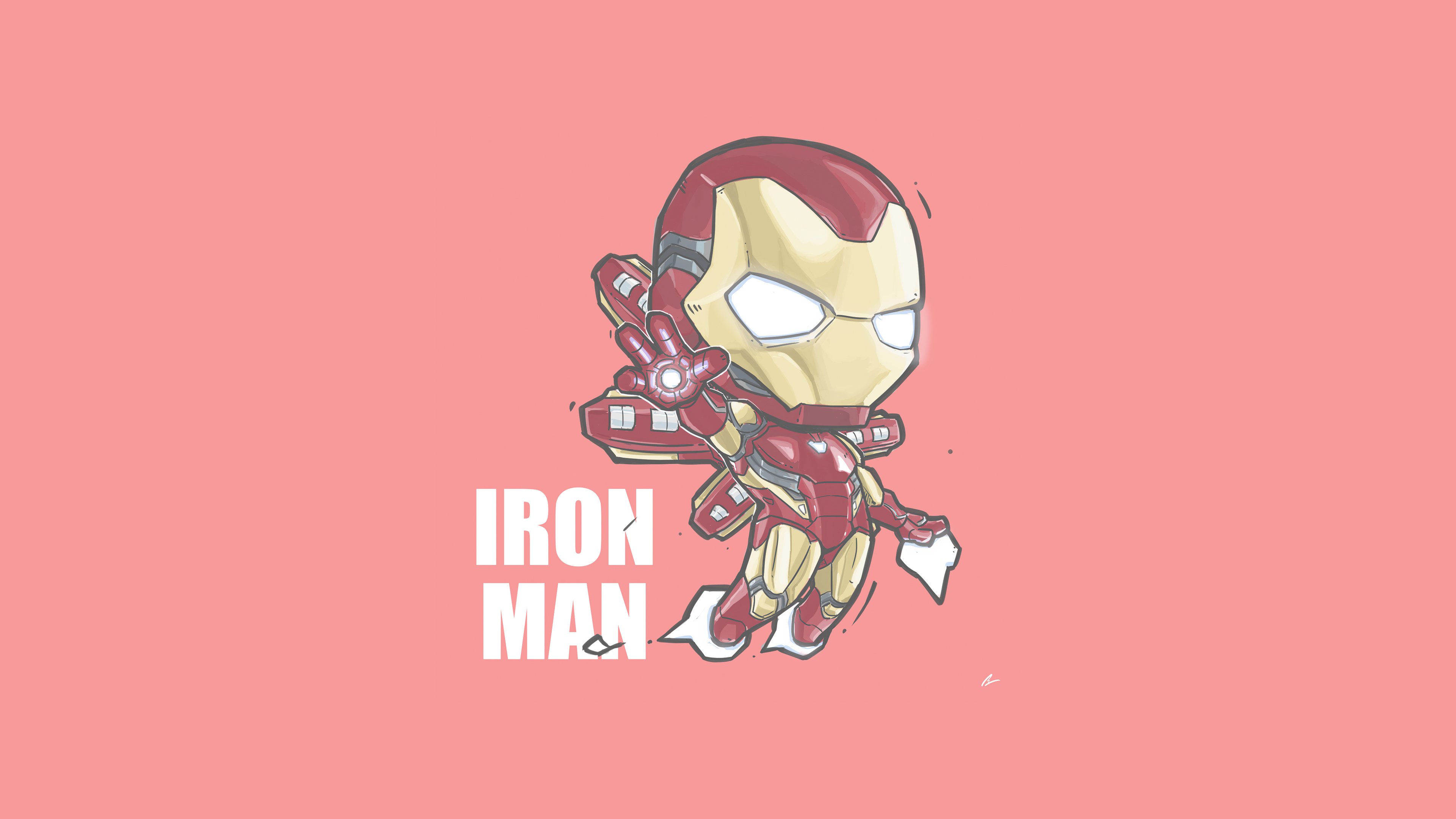 Handy-Wallpaper Iron Man, Comics, Chibi kostenlos herunterladen.