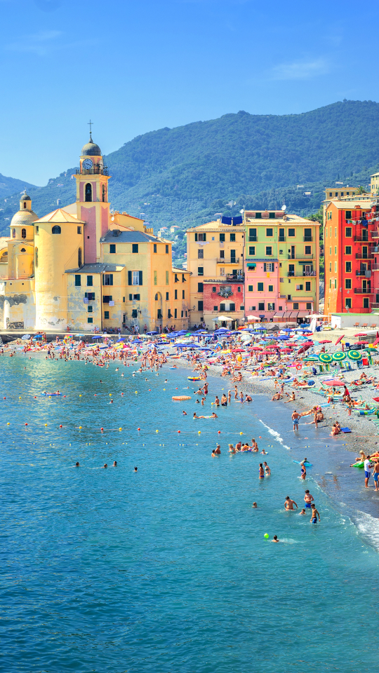 Download mobile wallpaper Cities, Beach, Italy, House, Town, Genoa, Man Made for free.