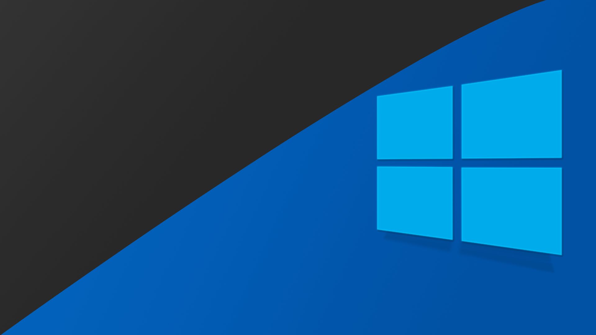 Скачать обои бесплатно Окна, Синий, Технологии, Чёрный, Windows 10 картинка на рабочий стол ПК
