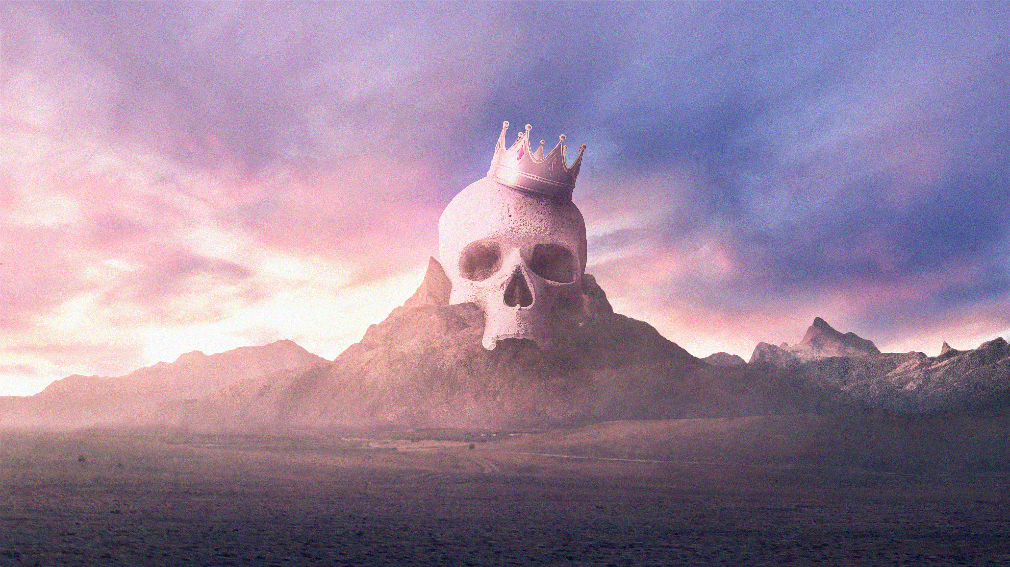 Free download wallpaper Landscape, Dark, Skull on your PC desktop