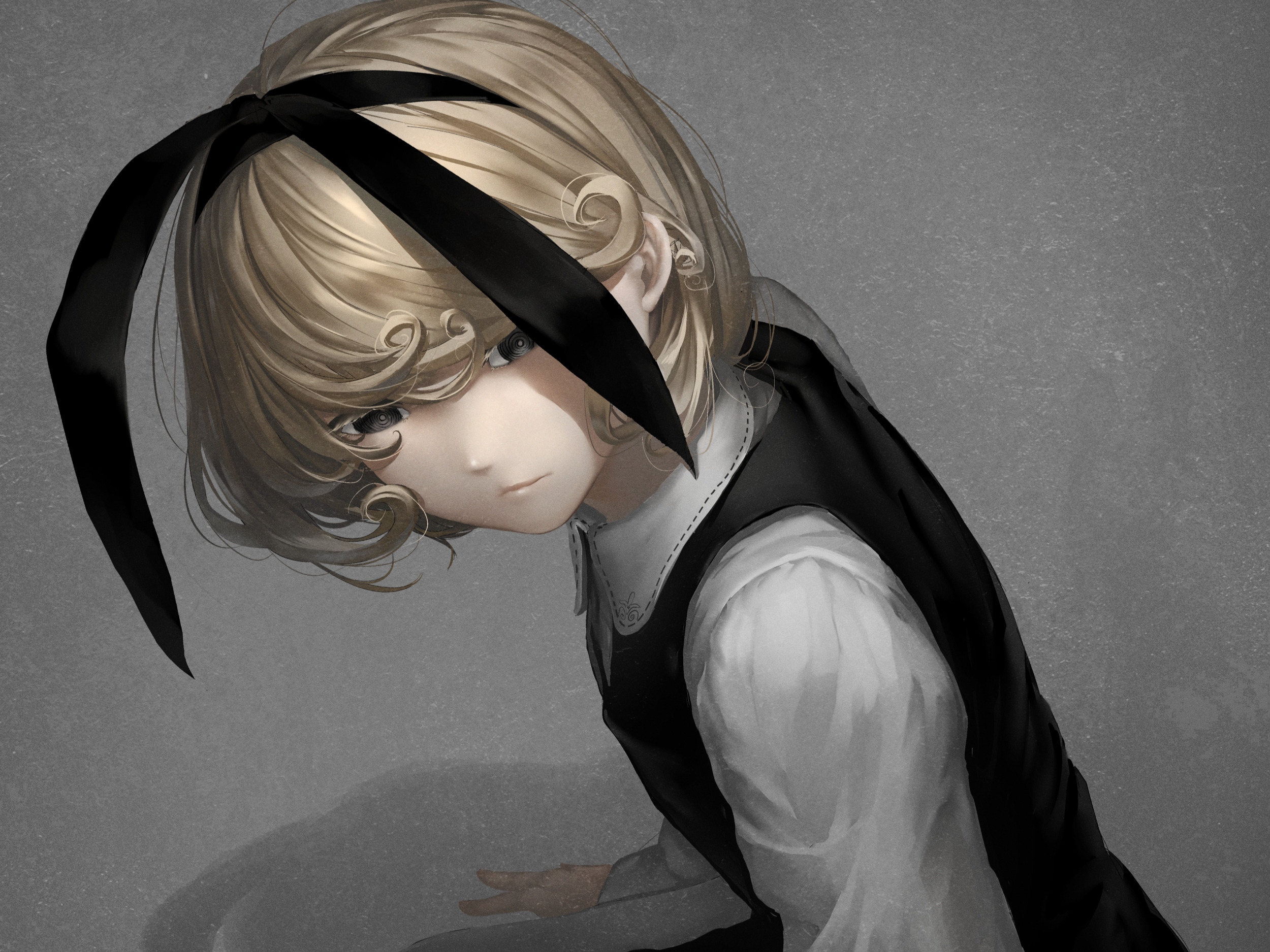 Free download wallpaper Anime, Blonde, Original, Black Eyes on your PC desktop