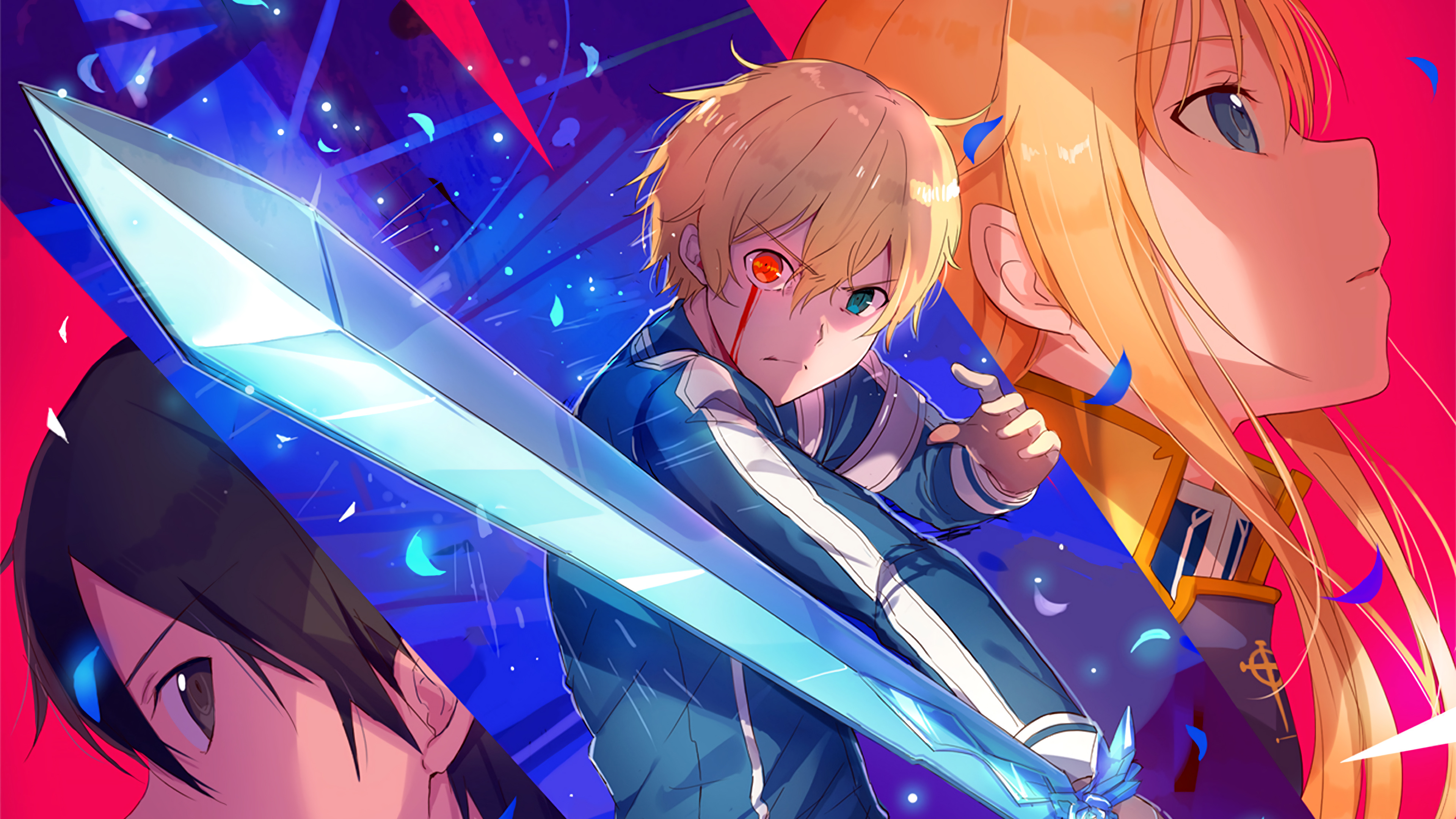 Download mobile wallpaper Anime, Sword Art Online, Kirito (Sword Art Online), Blue Rose Sword (Sword Art Online), Alice Zuberg, Sword Art Online: Alicization, Eugeo (Sword Art Online) for free.