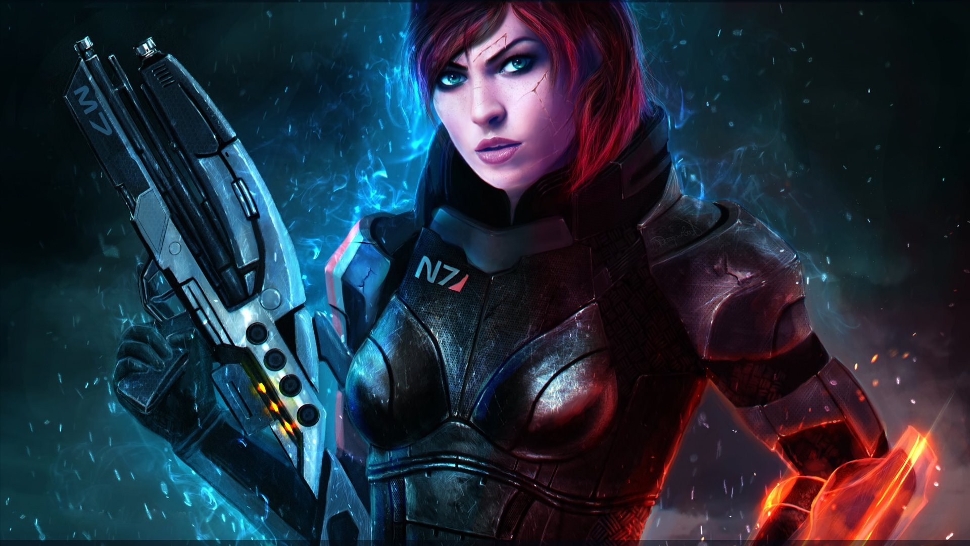 Handy-Wallpaper Kommandant Shepard, Mass Effect, Computerspiele kostenlos herunterladen.