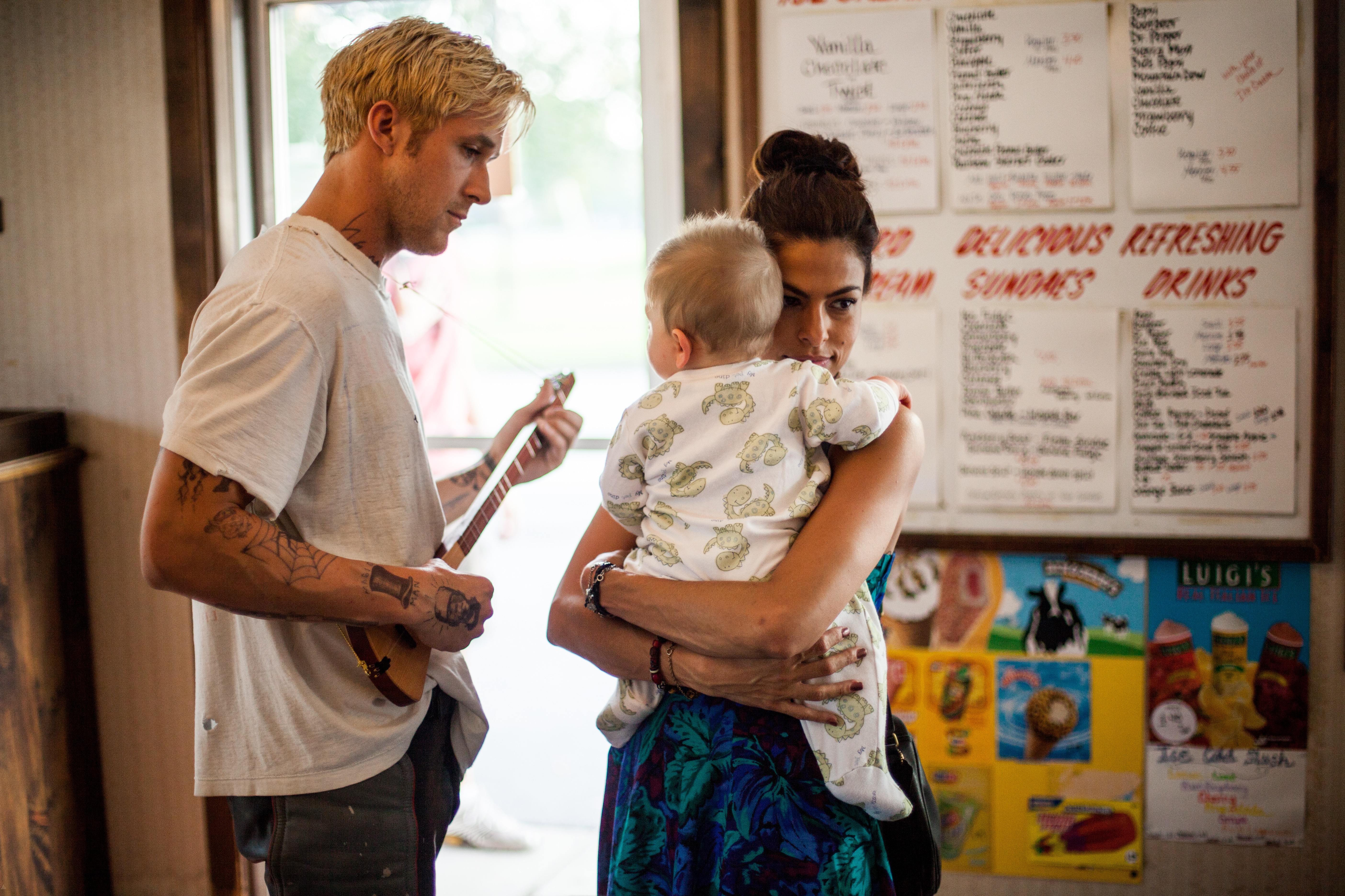 romina (the place beyond the pines), movie, the place beyond the pines, eva mendes, luke (the place beyond the pines), ryan gosling