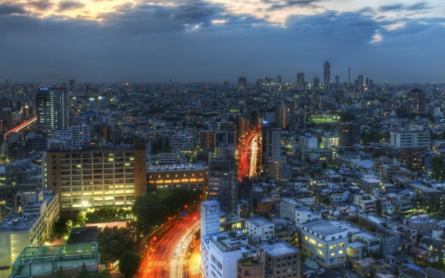 Скачать обои бесплатно Город, Города, Дорога, Токио, Япония картинка на рабочий стол ПК