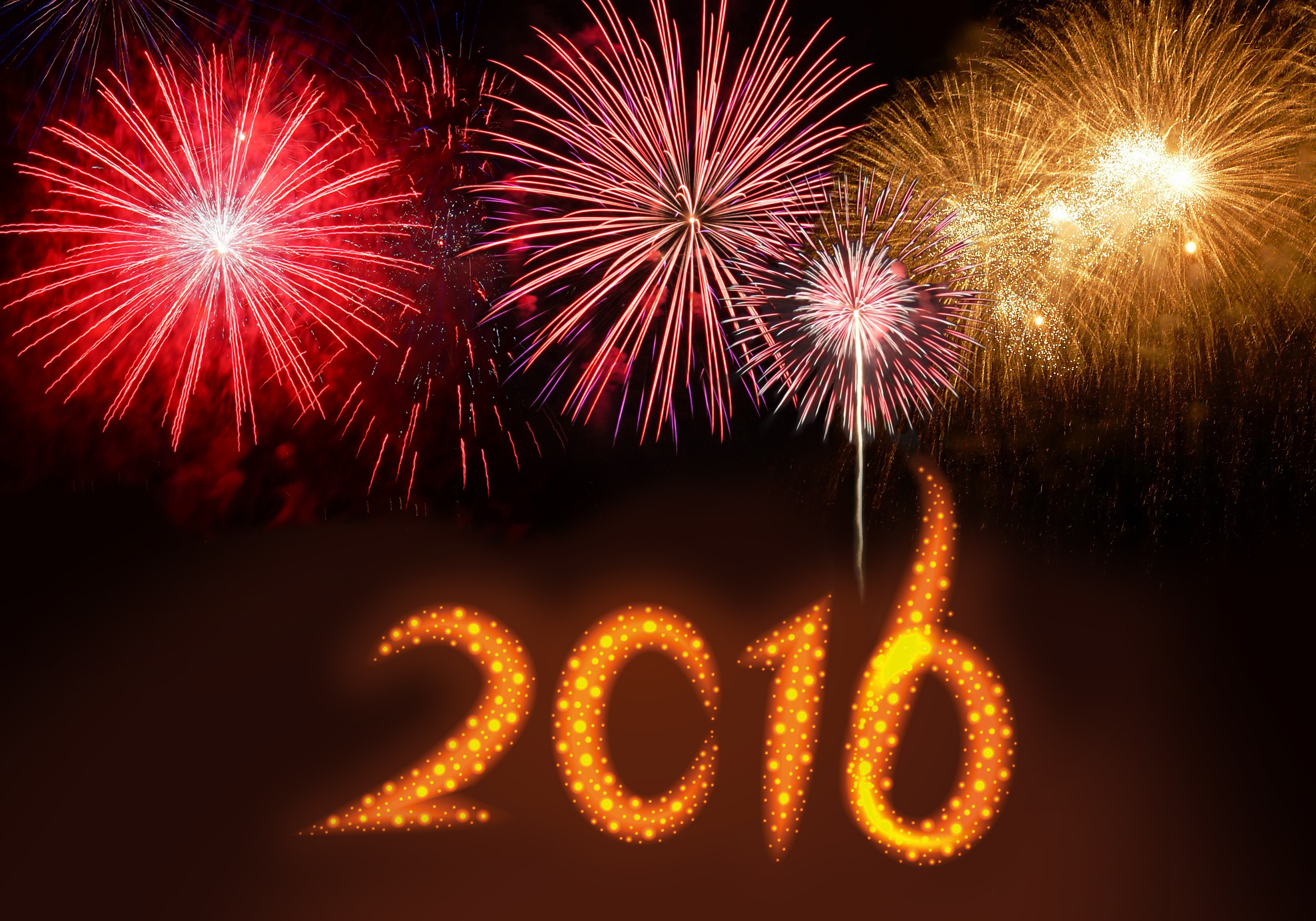 Descarga gratuita de fondo de pantalla para móvil de Año Nuevo, Día Festivo, Fuegos Artificiales, Año Nuevo 2016.