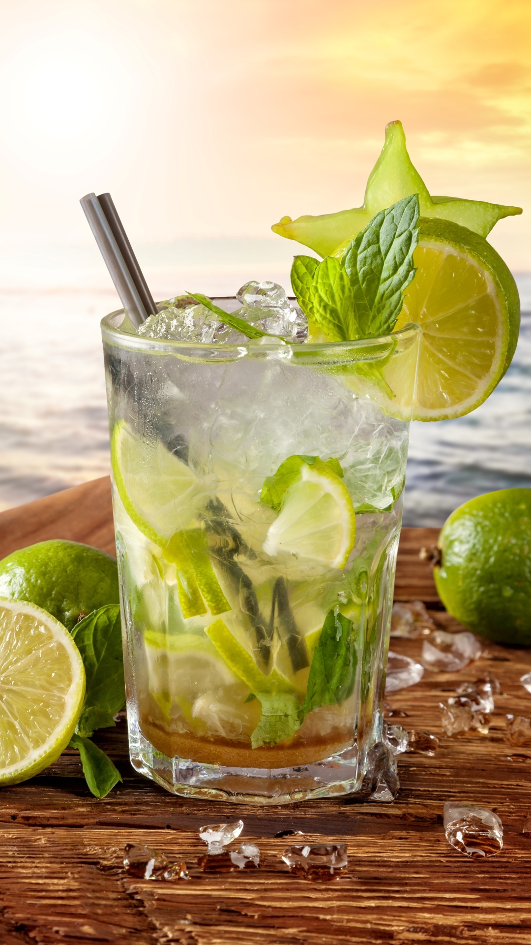 Download mobile wallpaper Food, Lime, Still Life, Glass, Drink for free.