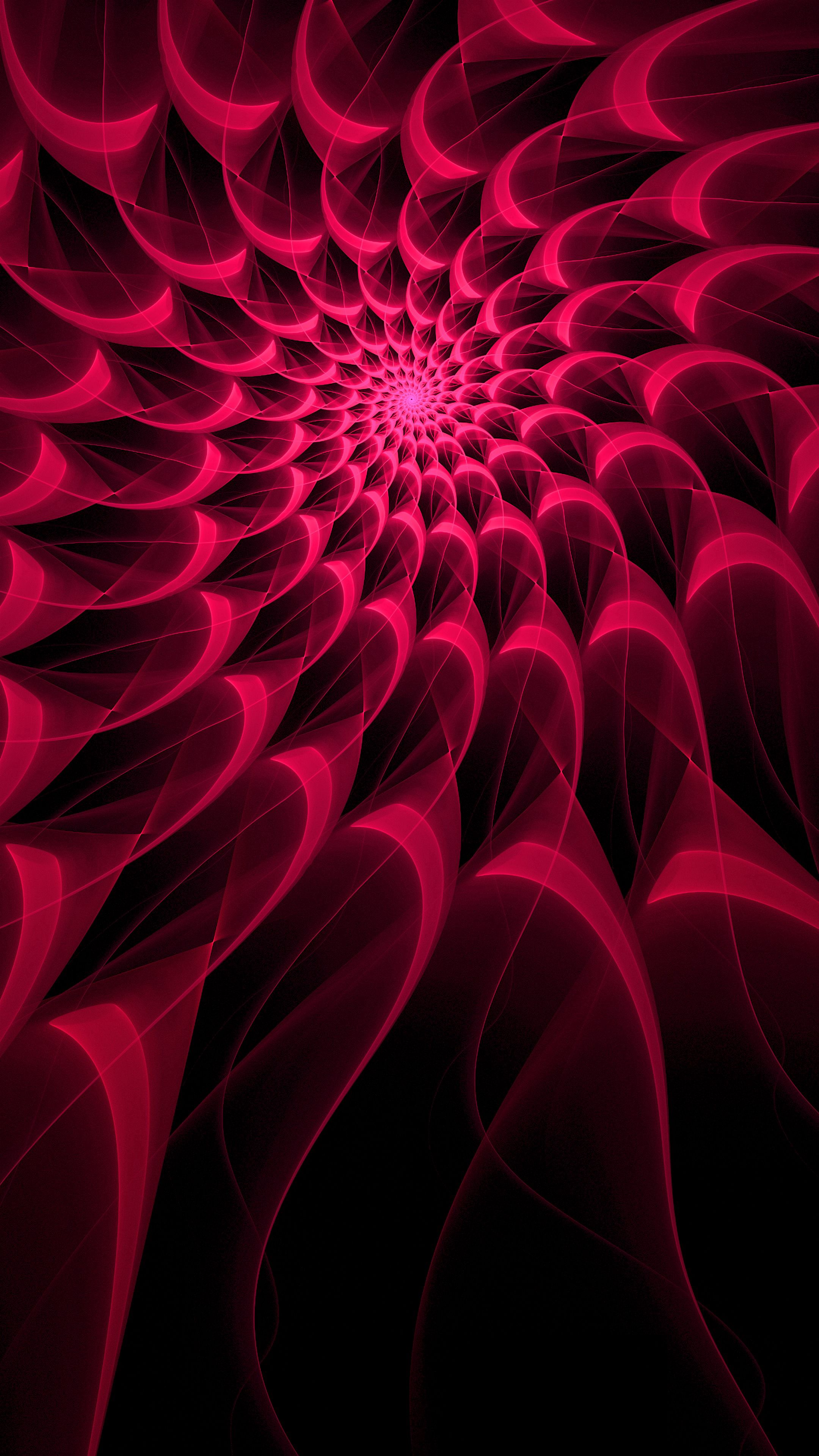 134678 descargar imagen fractal, abstracción, rosa, rosado, resplandor, resplandecer, espiral, remolino: fondos de pantalla y protectores de pantalla gratis