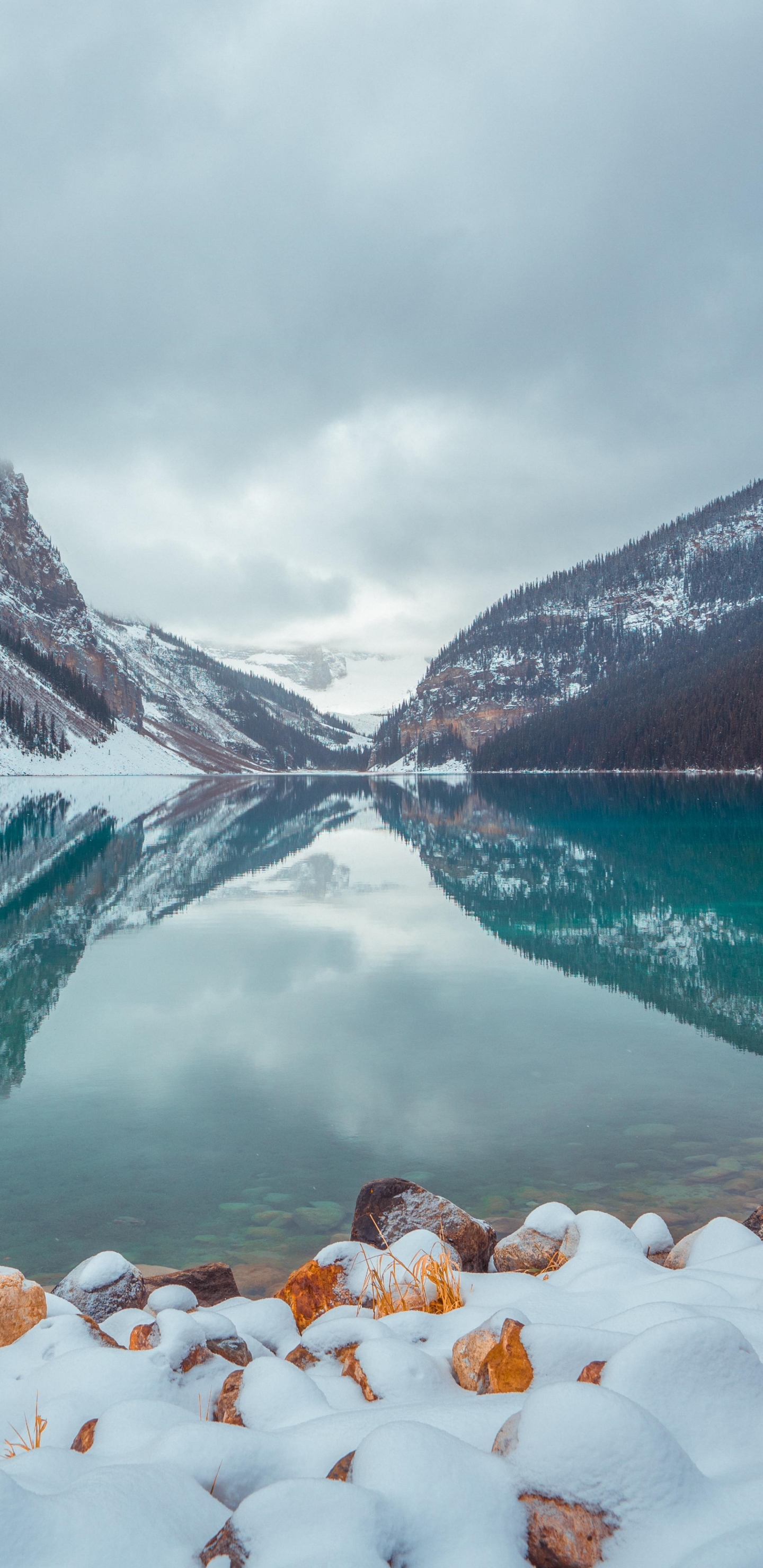 1150133 Hintergrundbild herunterladen erde/natur, lake louise, schnee, winter, see, seen - Bildschirmschoner und Bilder kostenlos
