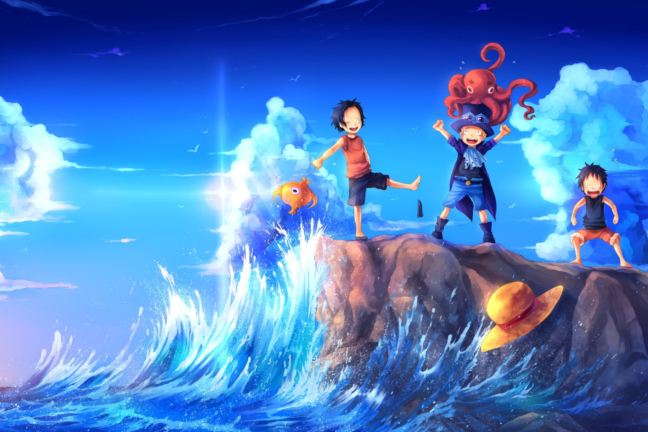 Descarga gratuita de fondo de pantalla para móvil de Animado, Portgas D Ace, One Piece, Monkey D Luffy, Sabo (Una Pieza).