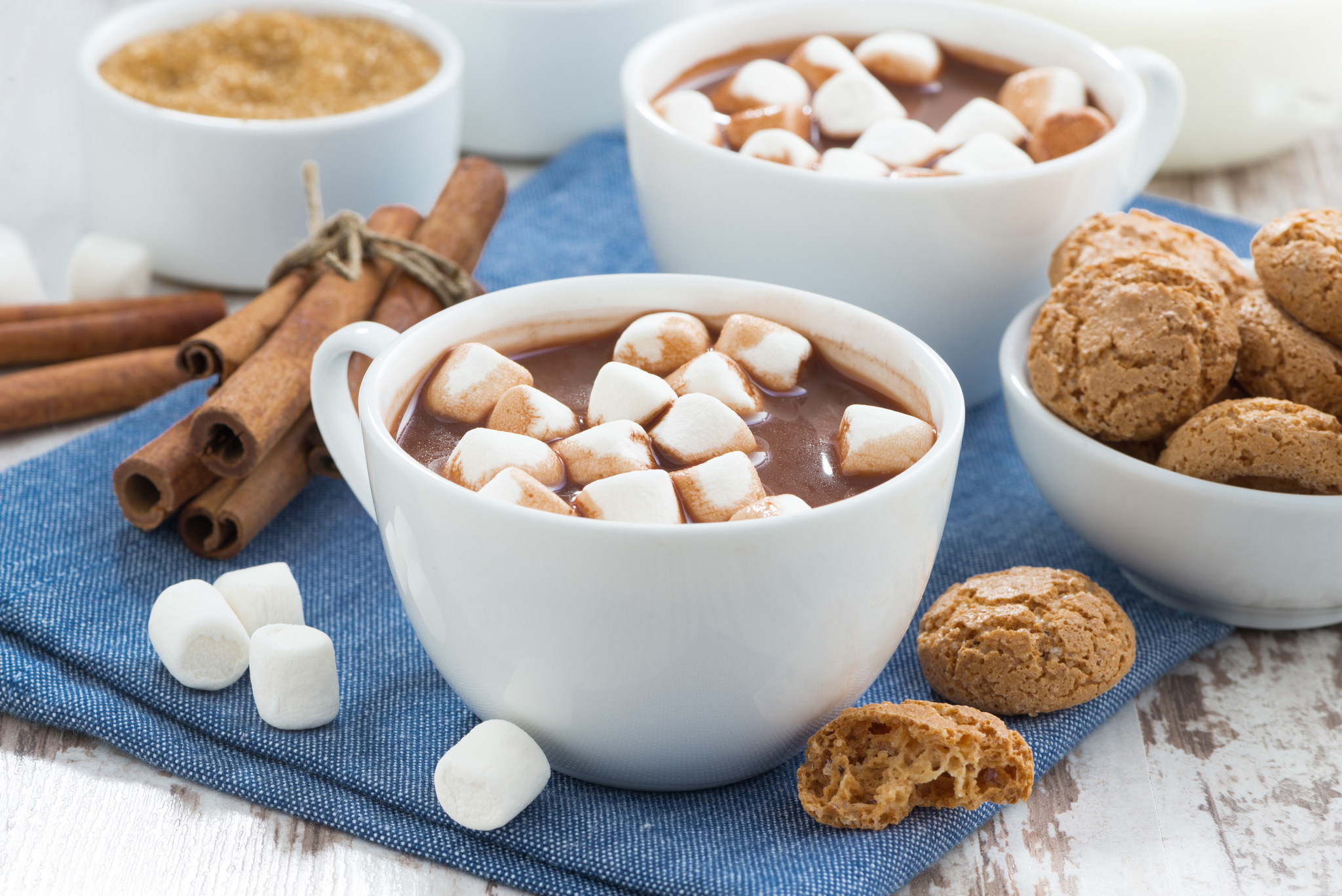 marshmallow, food, hot chocolate, cinnamon, cookie, cup