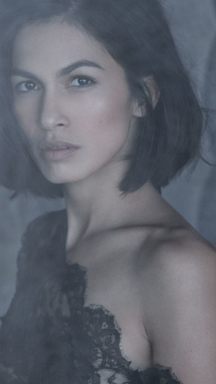 elodie yung, celebrity, face, brown eyes, actress, brunette, french, short hair UHD