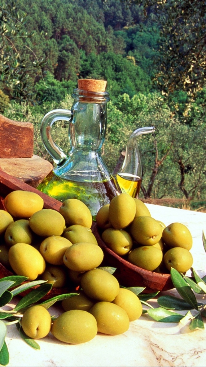 Download mobile wallpaper Food, Jar, Oil, Olive for free.