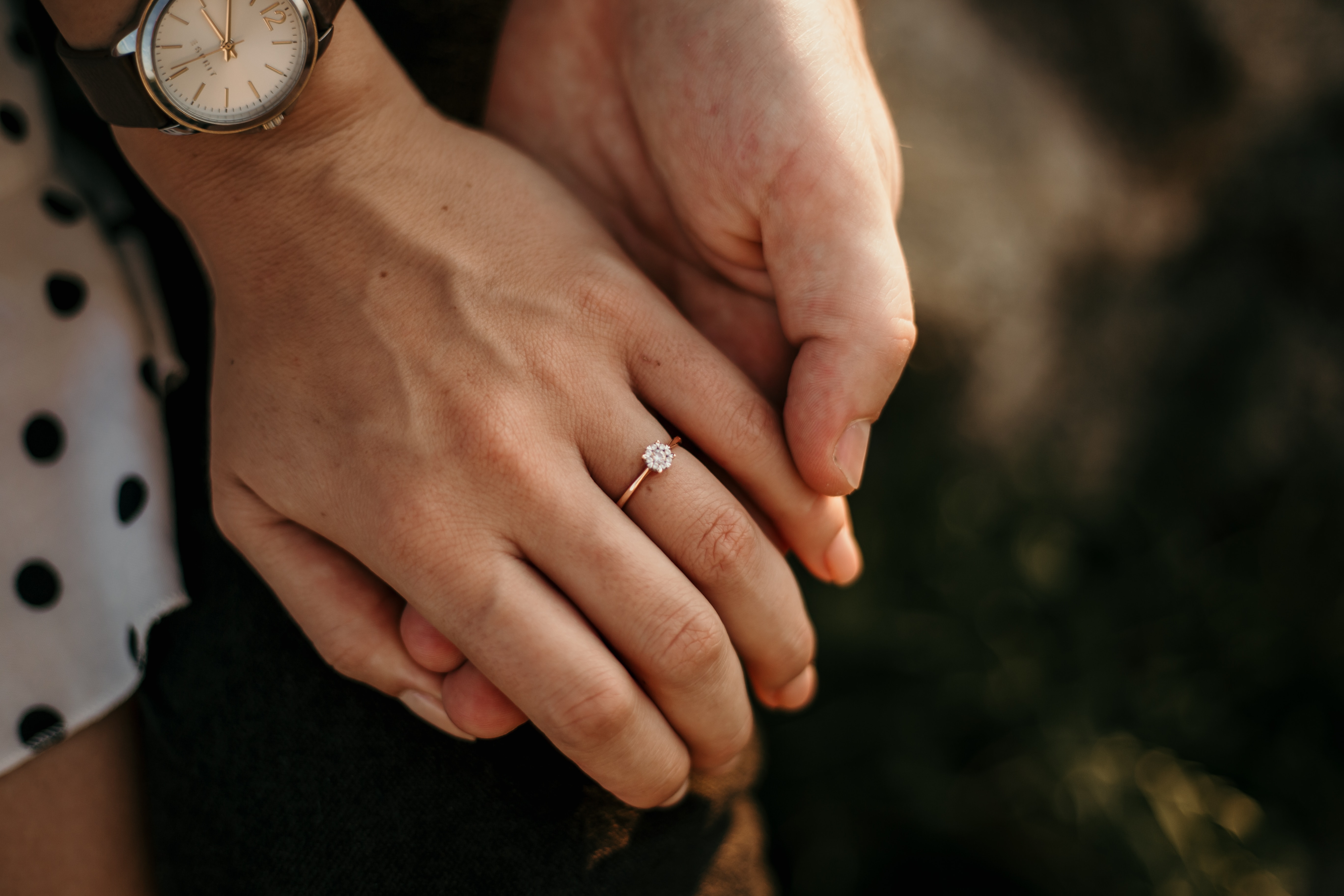 Download mobile wallpaper Ring, Tenderness, Hands, Romance, Love for free.