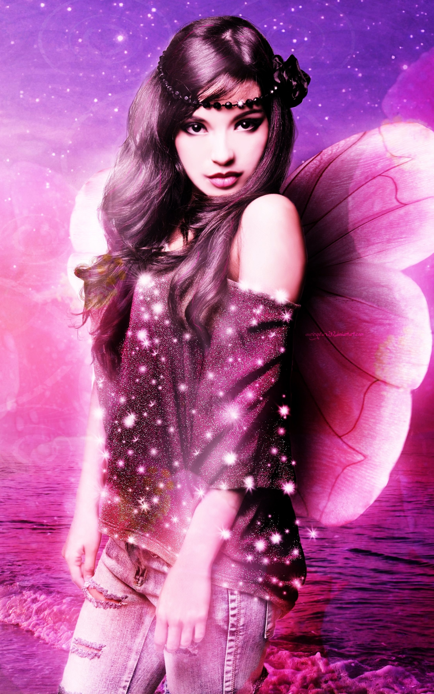 Download mobile wallpaper Fantasy, Pink, Fairy for free.