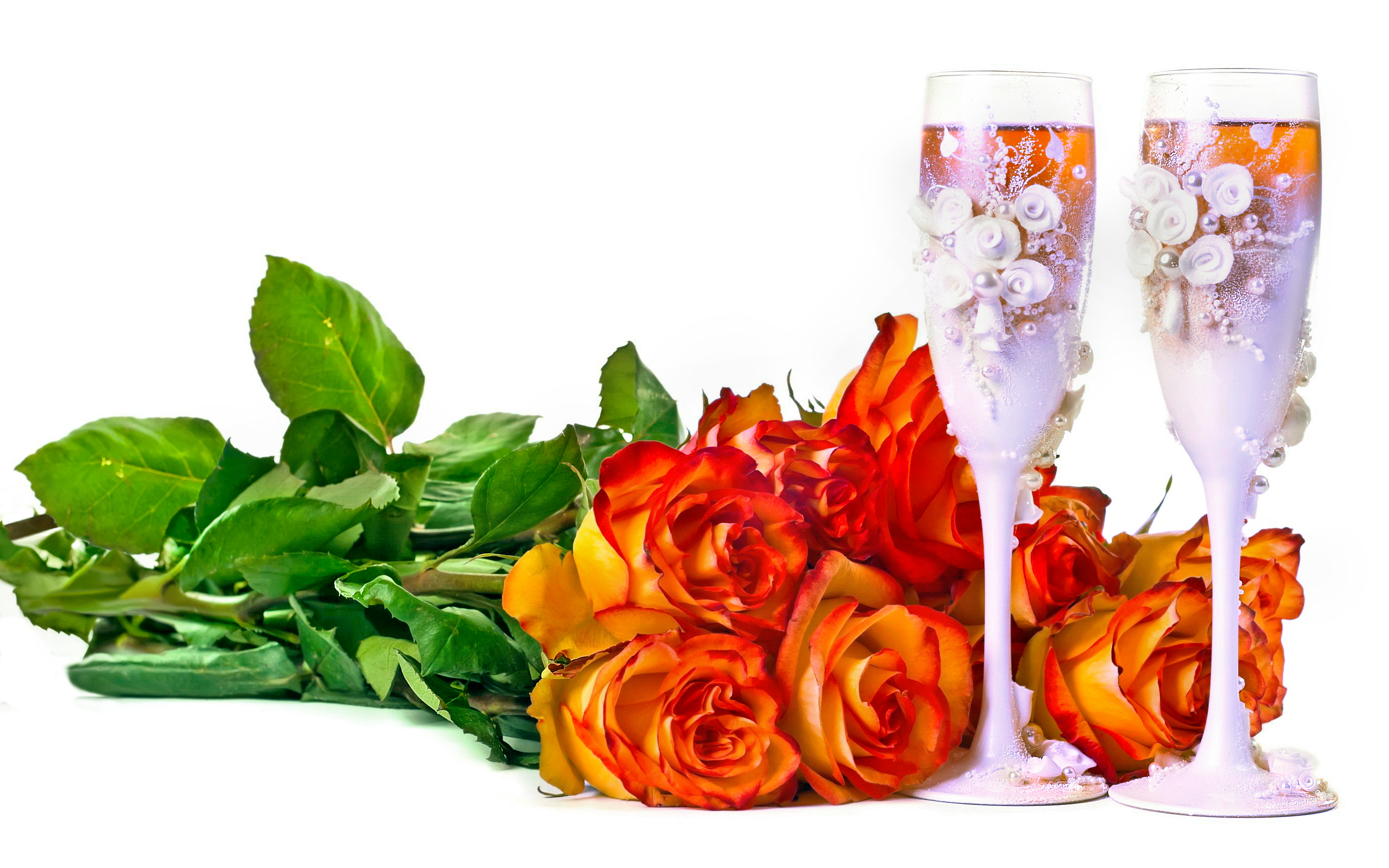 Популярні заставки і фони Помаранчева Троянда на комп'ютер