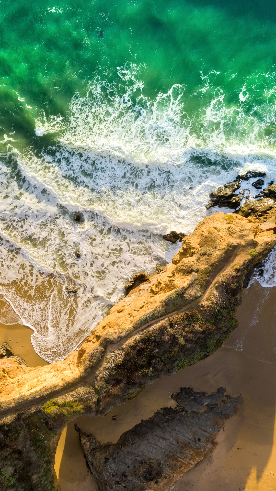 Download mobile wallpaper Earth, Coastline, Aerial for free.