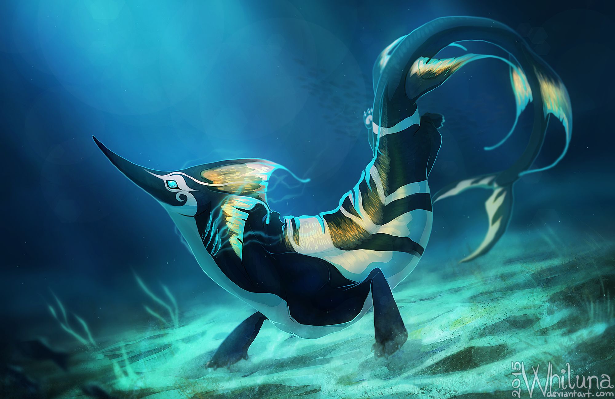 Free download wallpaper Fantasy, Fish, Sea Monster on your PC desktop