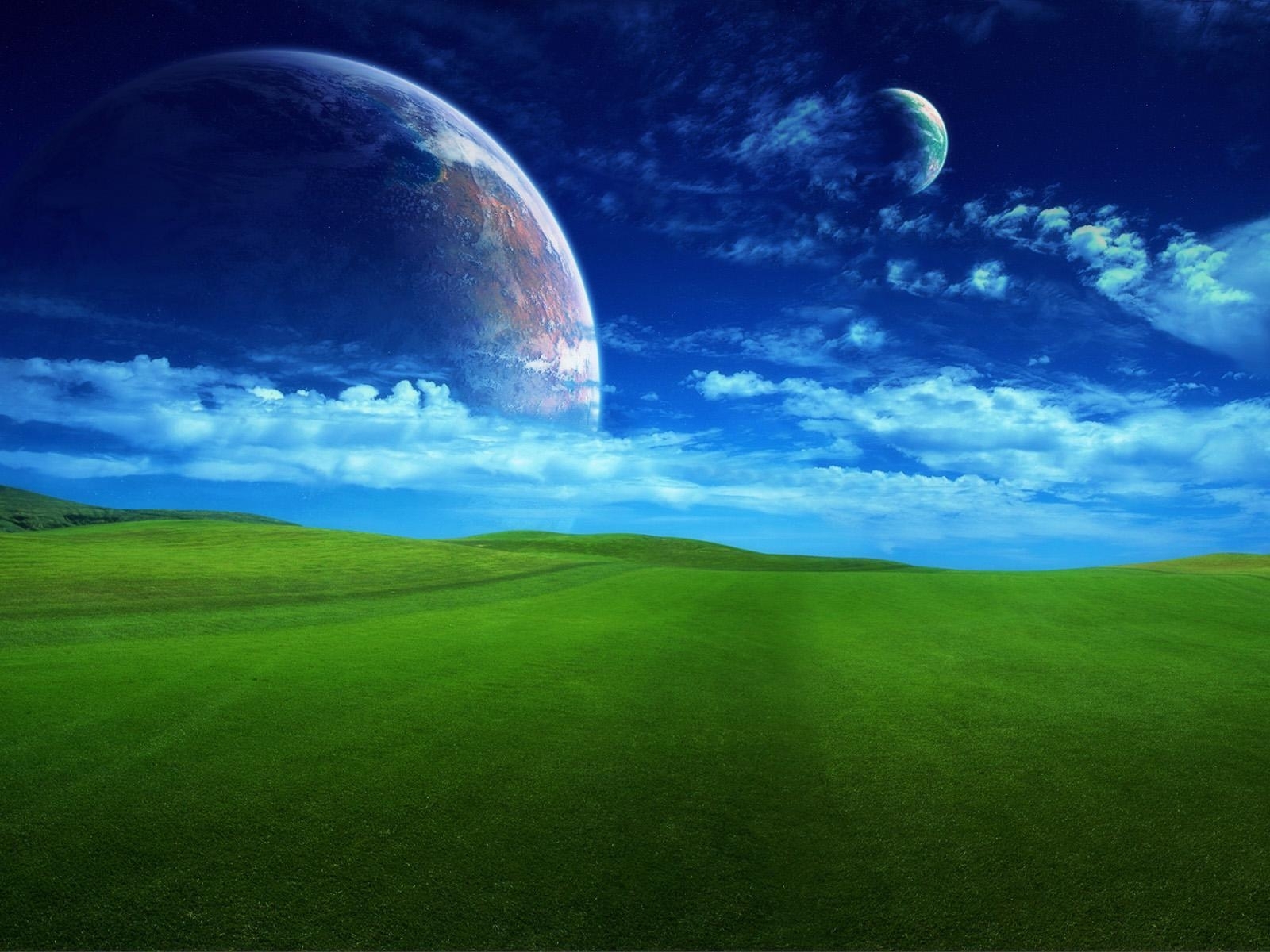 Download mobile wallpaper Sky, Landscape, Planets for free.