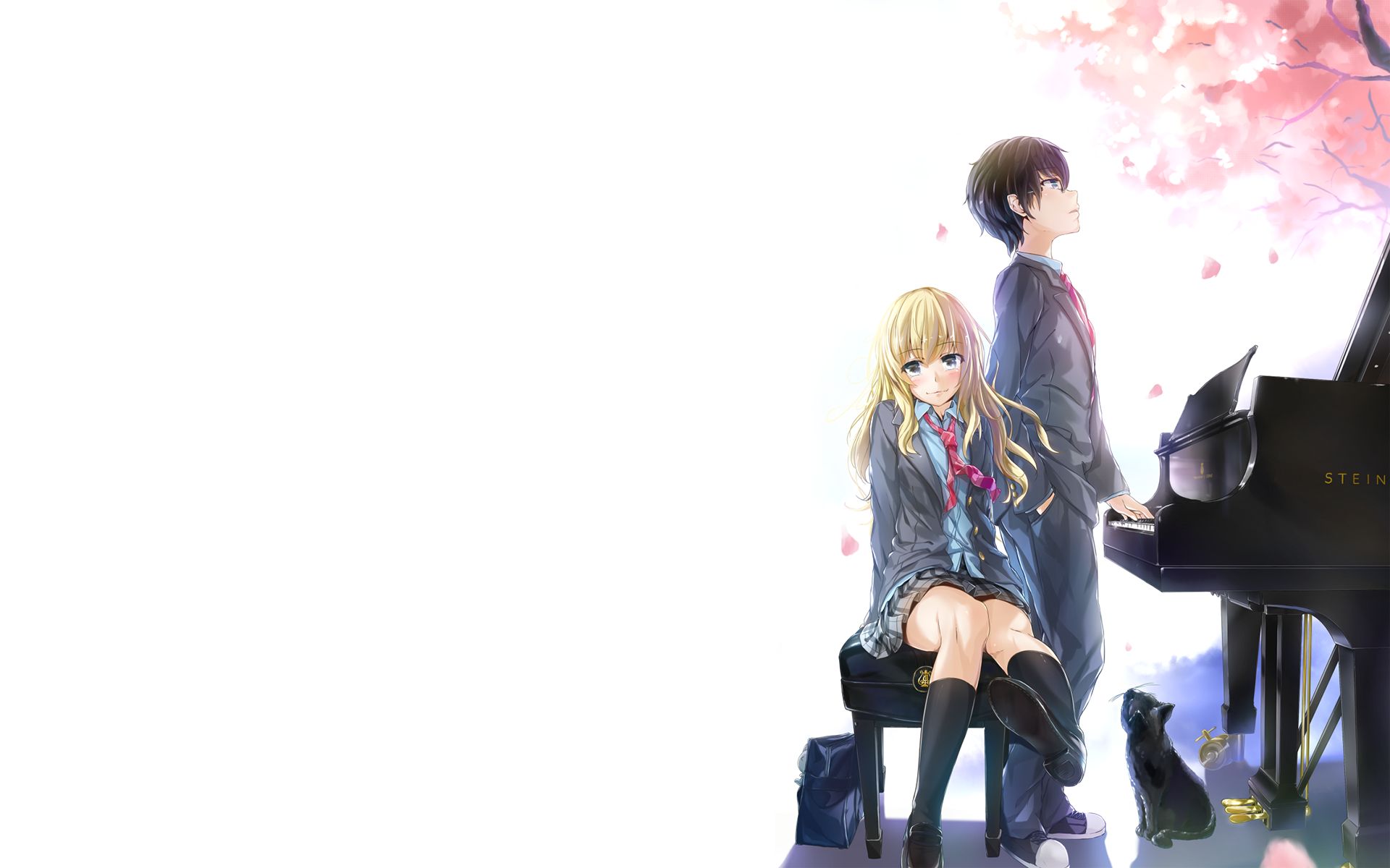 Descarga gratuita de fondo de pantalla para móvil de Animado, Kousei Arima, Kaori Miyazono, Shigatsu Wa Kimi No Uso.